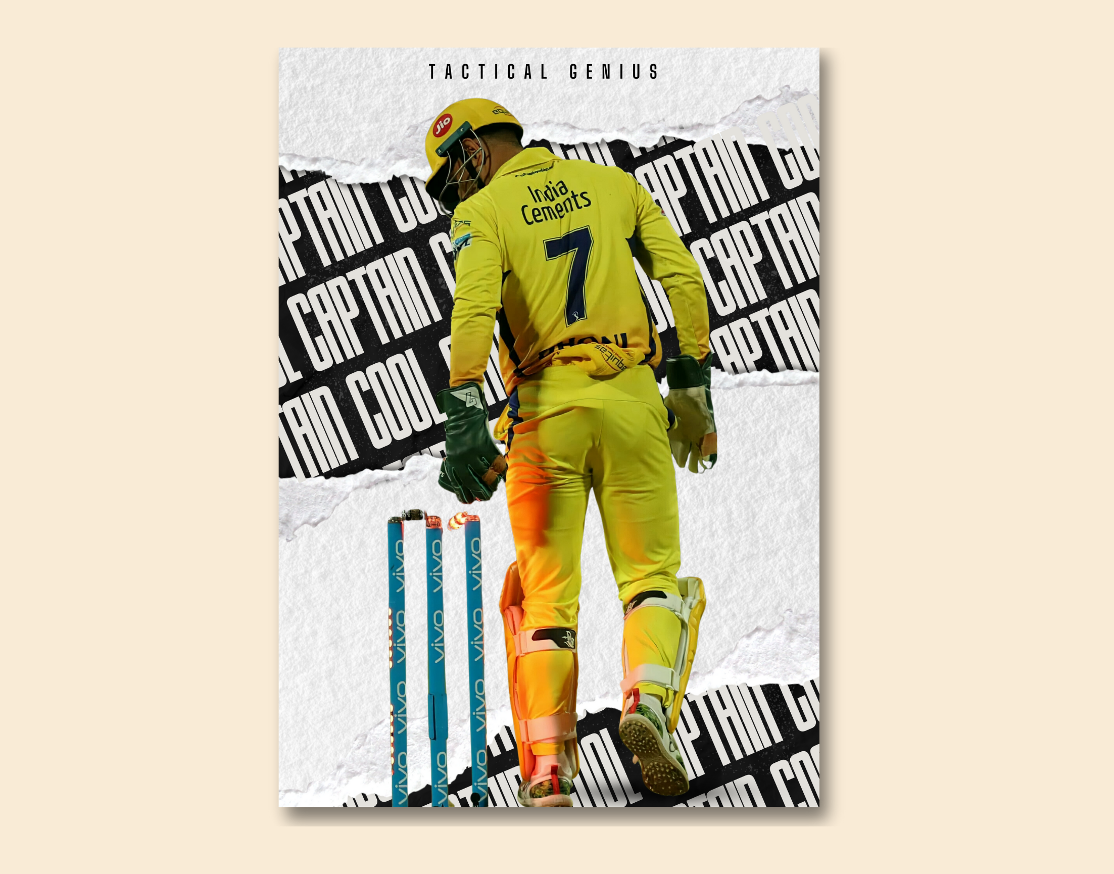 "Dhoni: Thala"- Shiny & Sturdy Metallic Poster Art That Pops & Sticks
