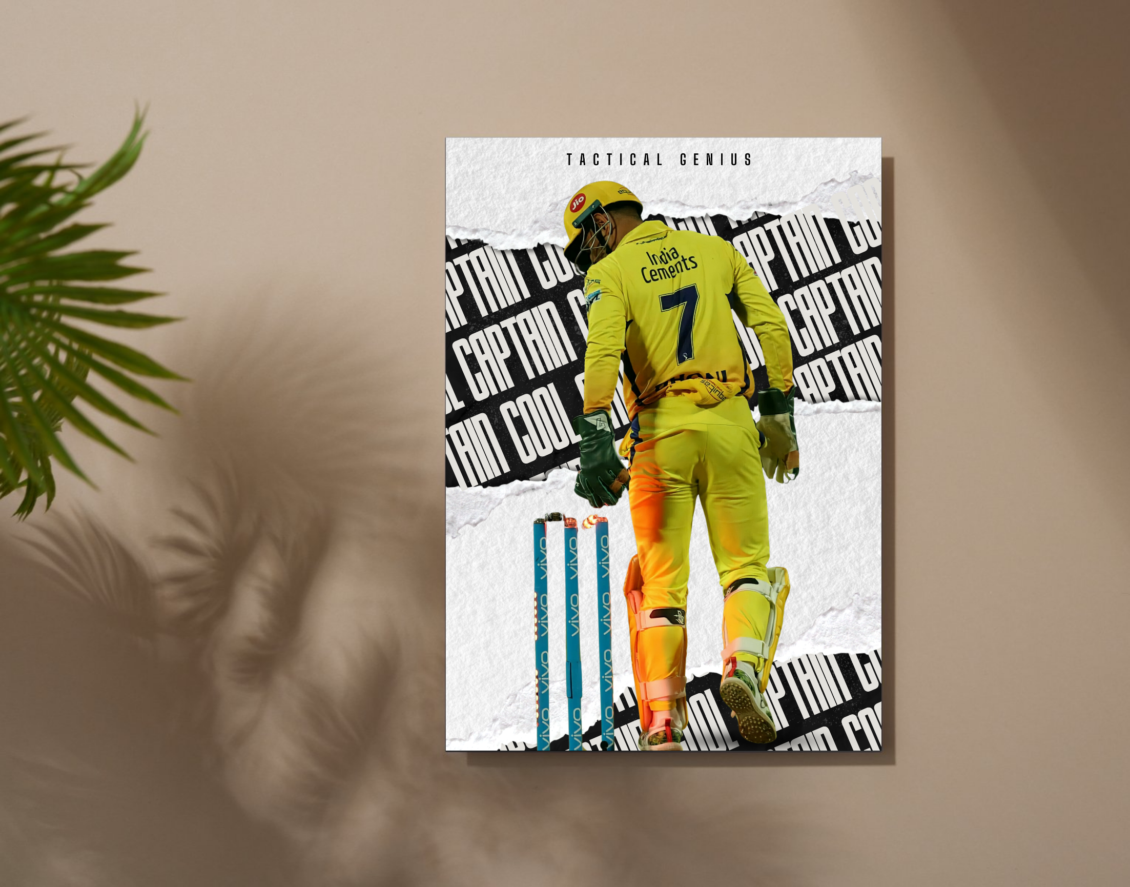 "Dhoni: Thala"- Shiny & Sturdy Metallic Poster Art That Pops & Sticks