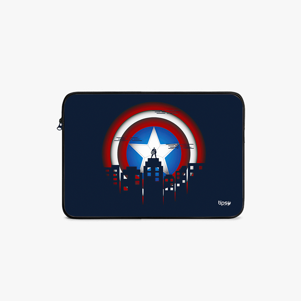 "CAPTAIN AMERICA ON A MISSION" -Laptop Sleeves:Bold Modern Design for Every Size