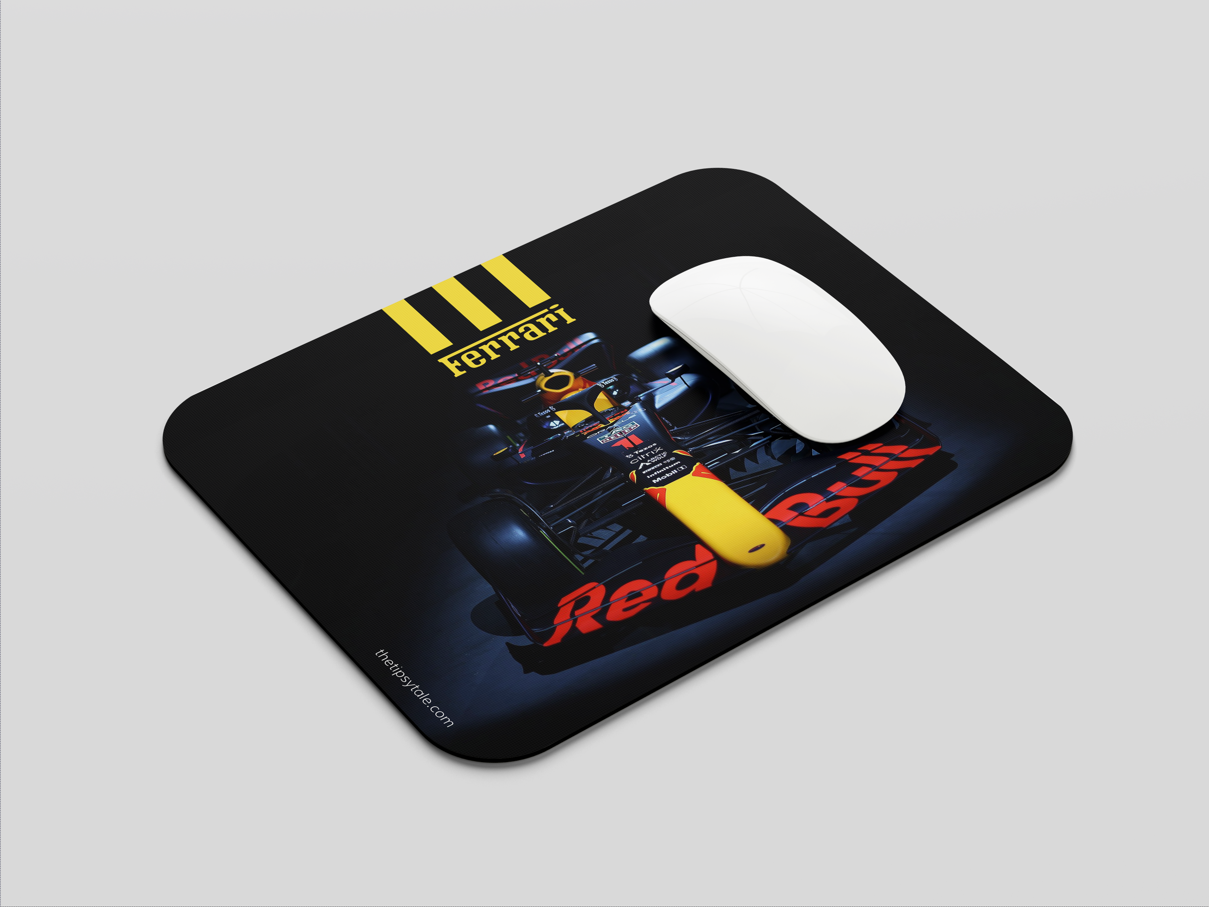 "SCUDERIA FERRARI - MAX VERSTAPPEN" Mousepad Enhance Your Workspace with Style