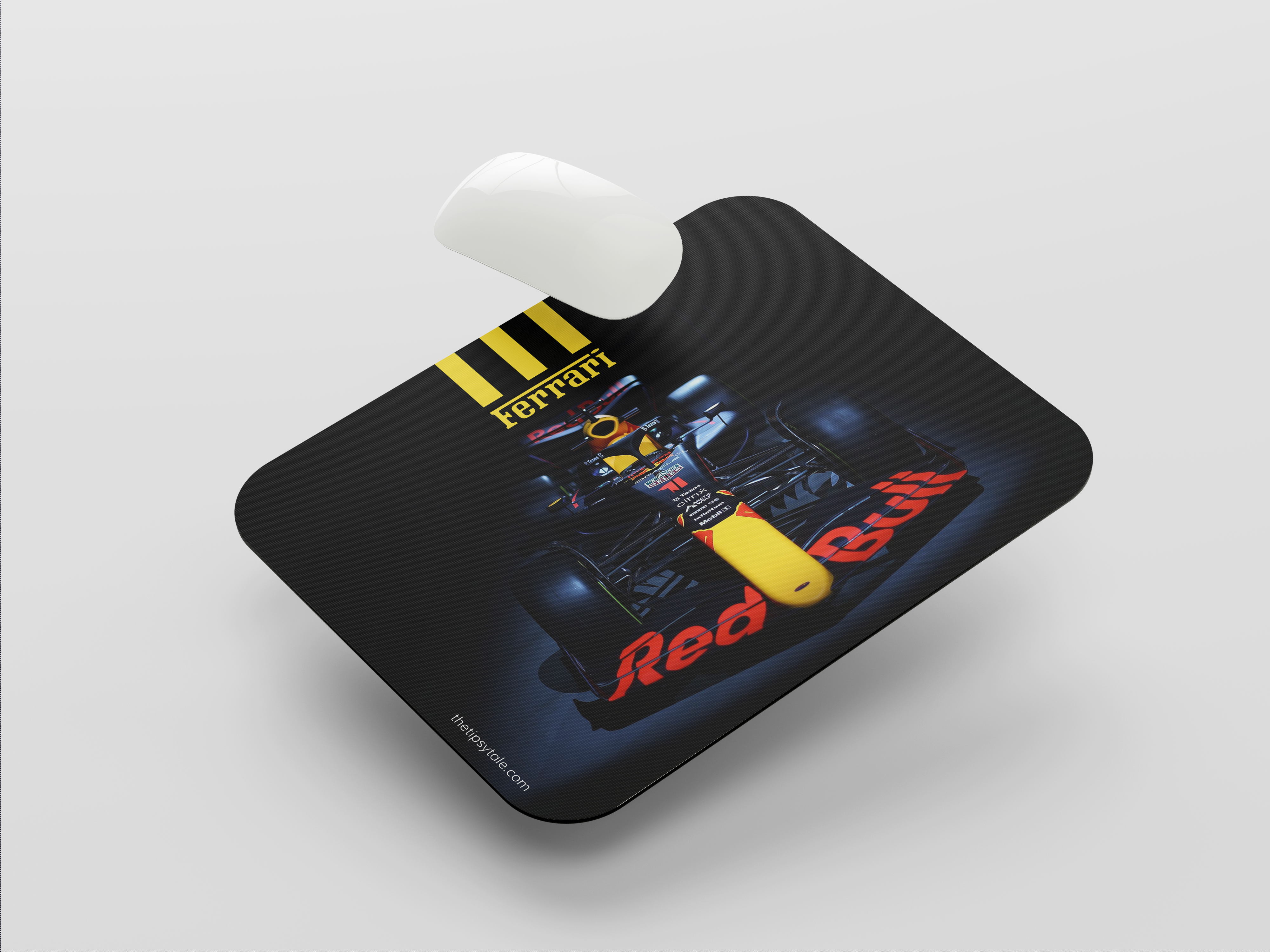 "SCUDERIA FERRARI - MAX VERSTAPPEN" Mousepad Enhance Your Workspace with Style