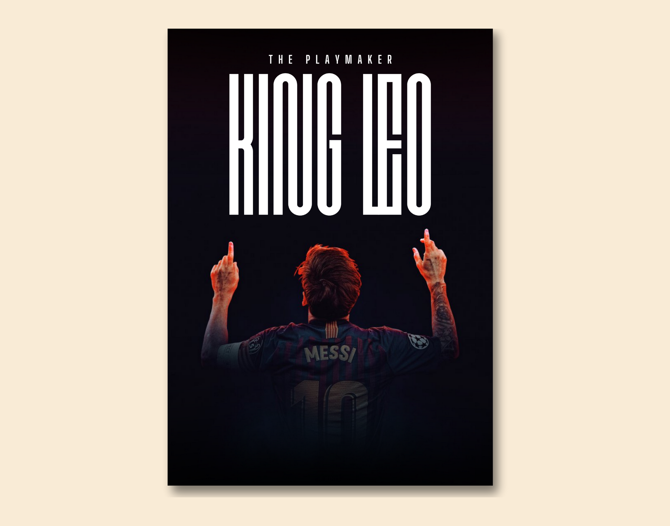"King: Leo Messi"- Shiny & Sturdy Metallic Poster Art That Pops & Sticks