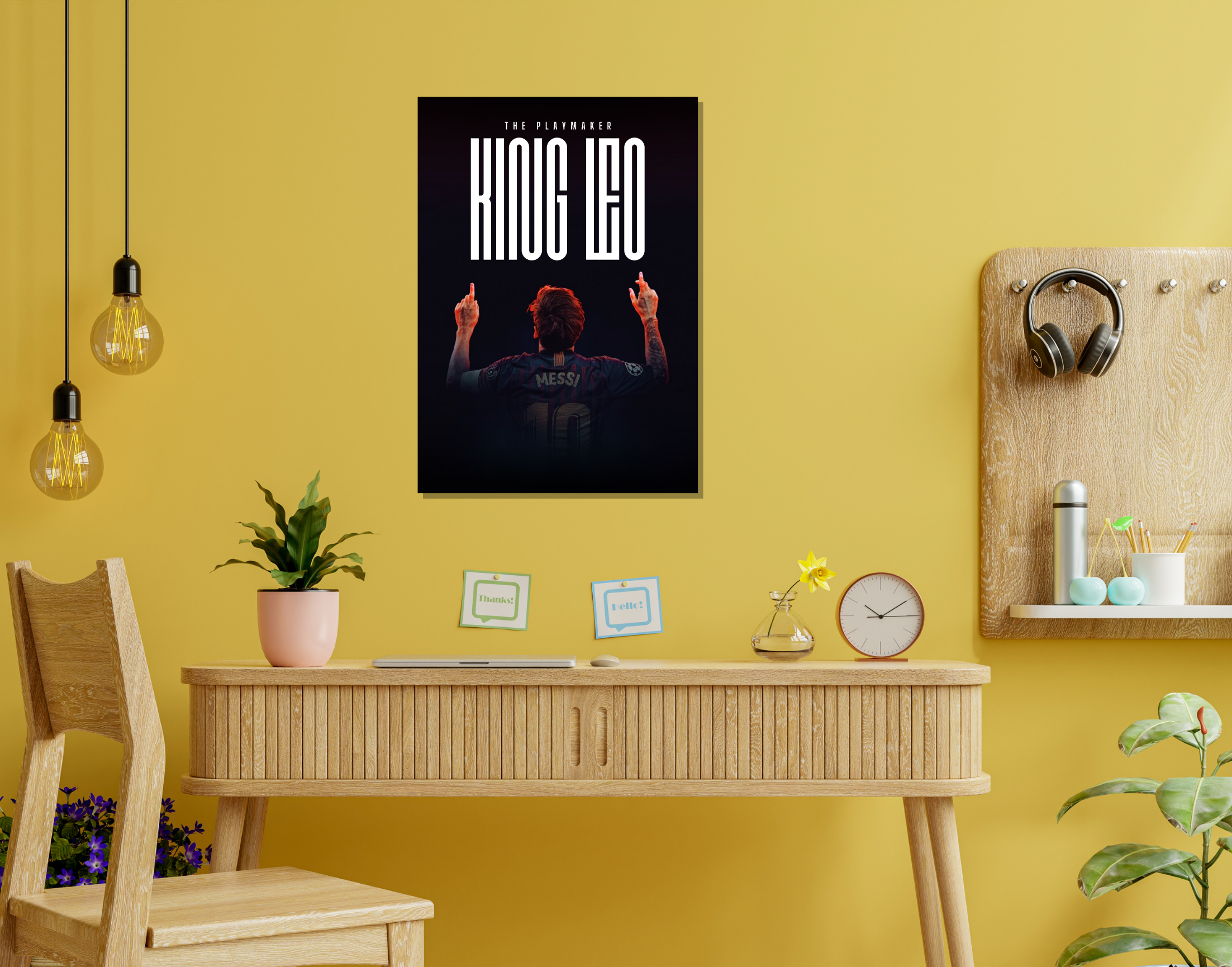 "King: Leo Messi"- Shiny & Sturdy Metallic Poster Art That Pops & Sticks
