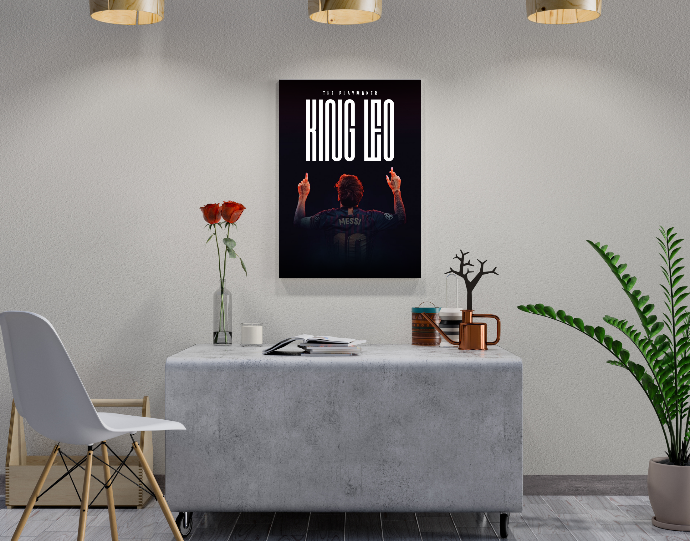 "King: Leo Messi"- Shiny & Sturdy Metallic Poster Art That Pops & Sticks