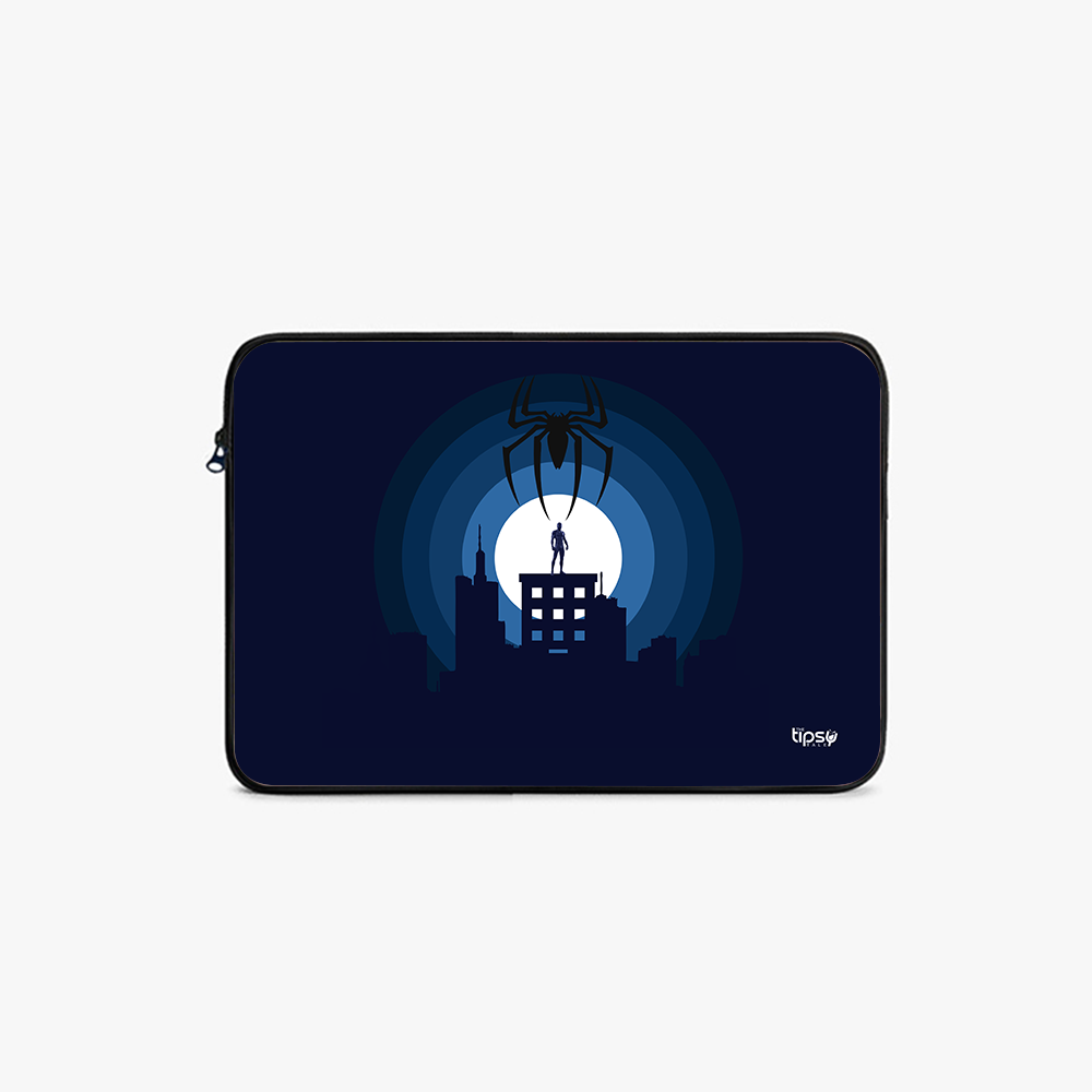"SPIDERMAN TOP OF THE BUILDING" -Laptop Sleeves:Bold Modern Design for Every Size