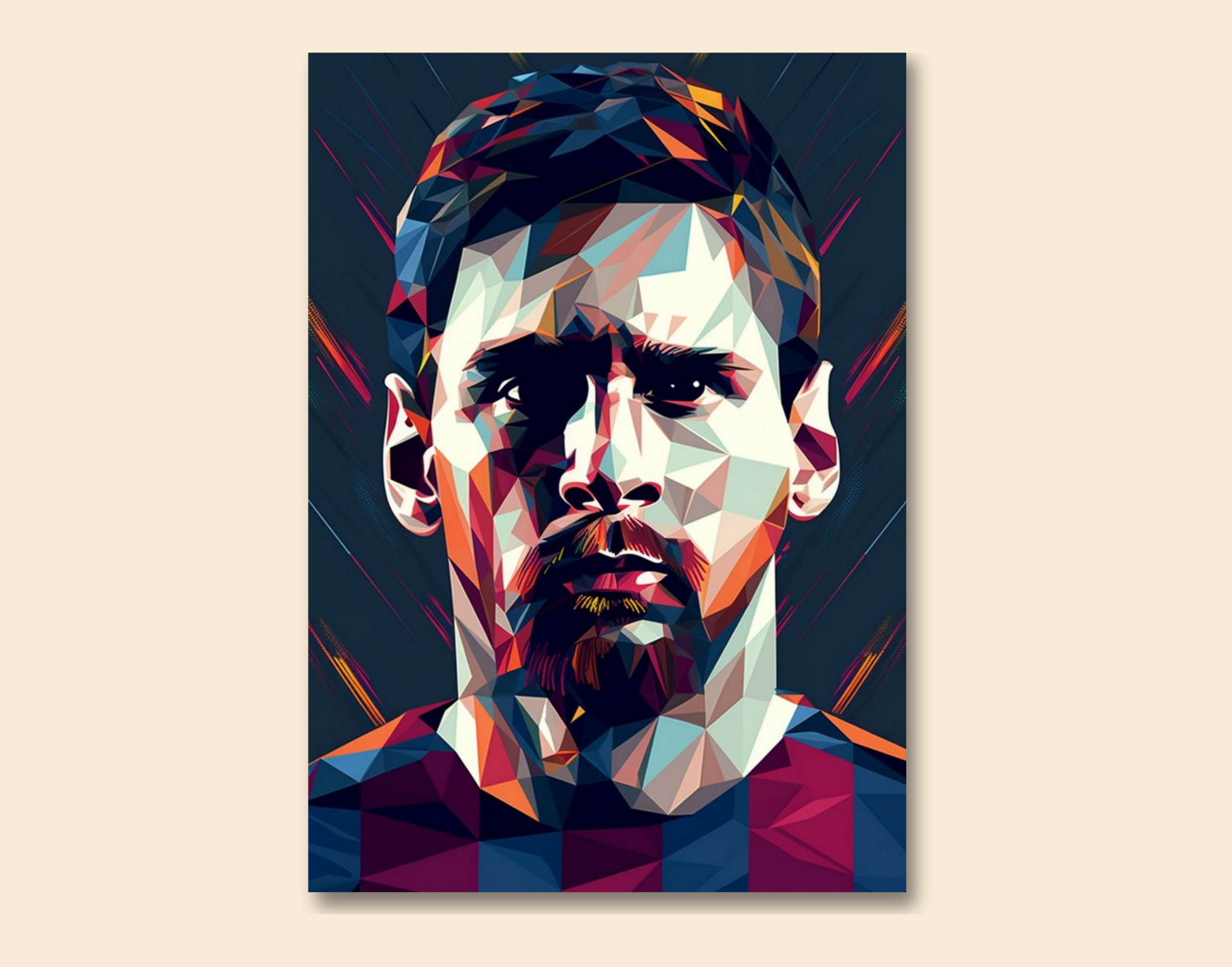 "Messi:Illustration Art"- Shiny & Sturdy Metallic Poster Art That Pops & Sticks