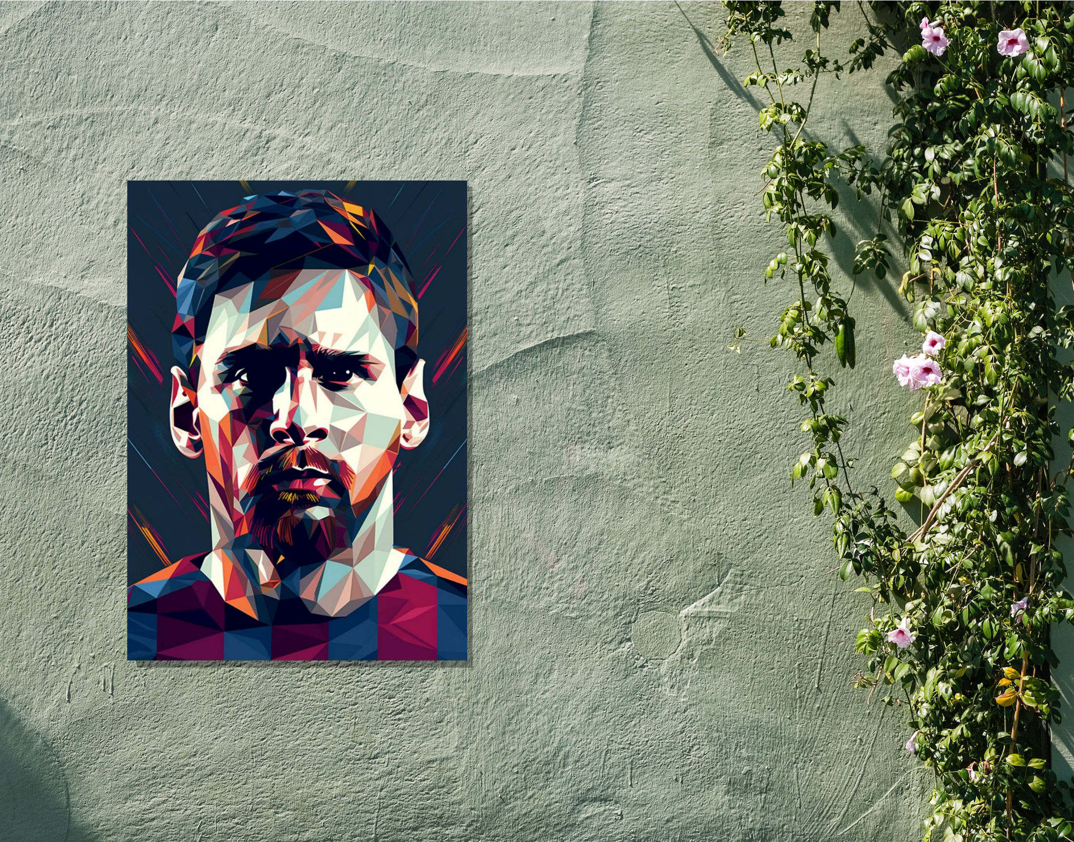 "Messi:Illustration Art"- Shiny & Sturdy Metallic Poster Art That Pops & Sticks