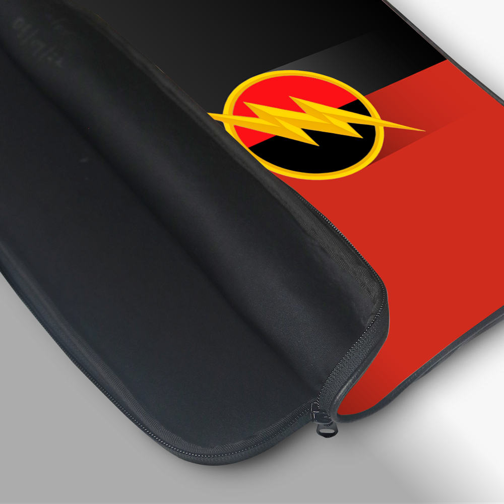 "FLASH - THE SYMBOL" -Laptop Sleeves:Bold Modern Design for Every Size