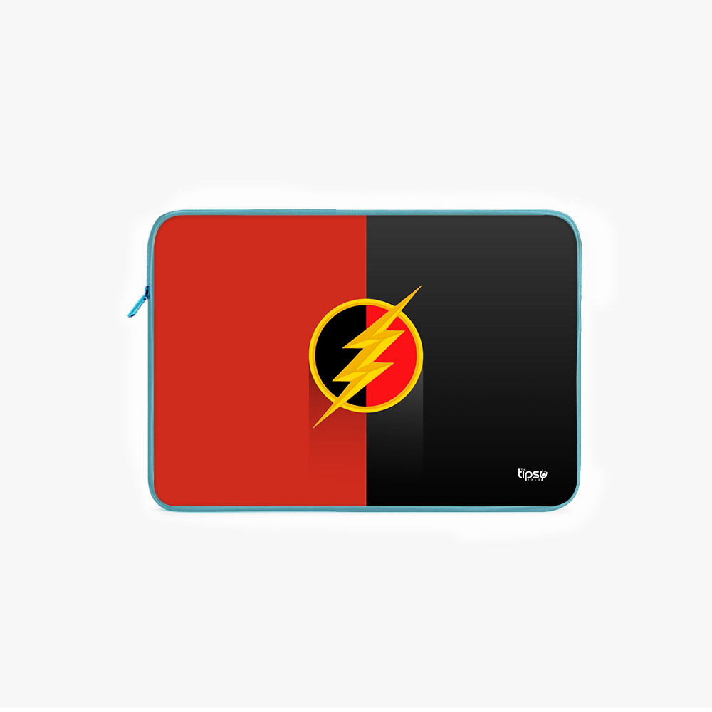 "FLASH - THE SYMBOL" -Laptop Sleeves:Bold Modern Design for Every Size