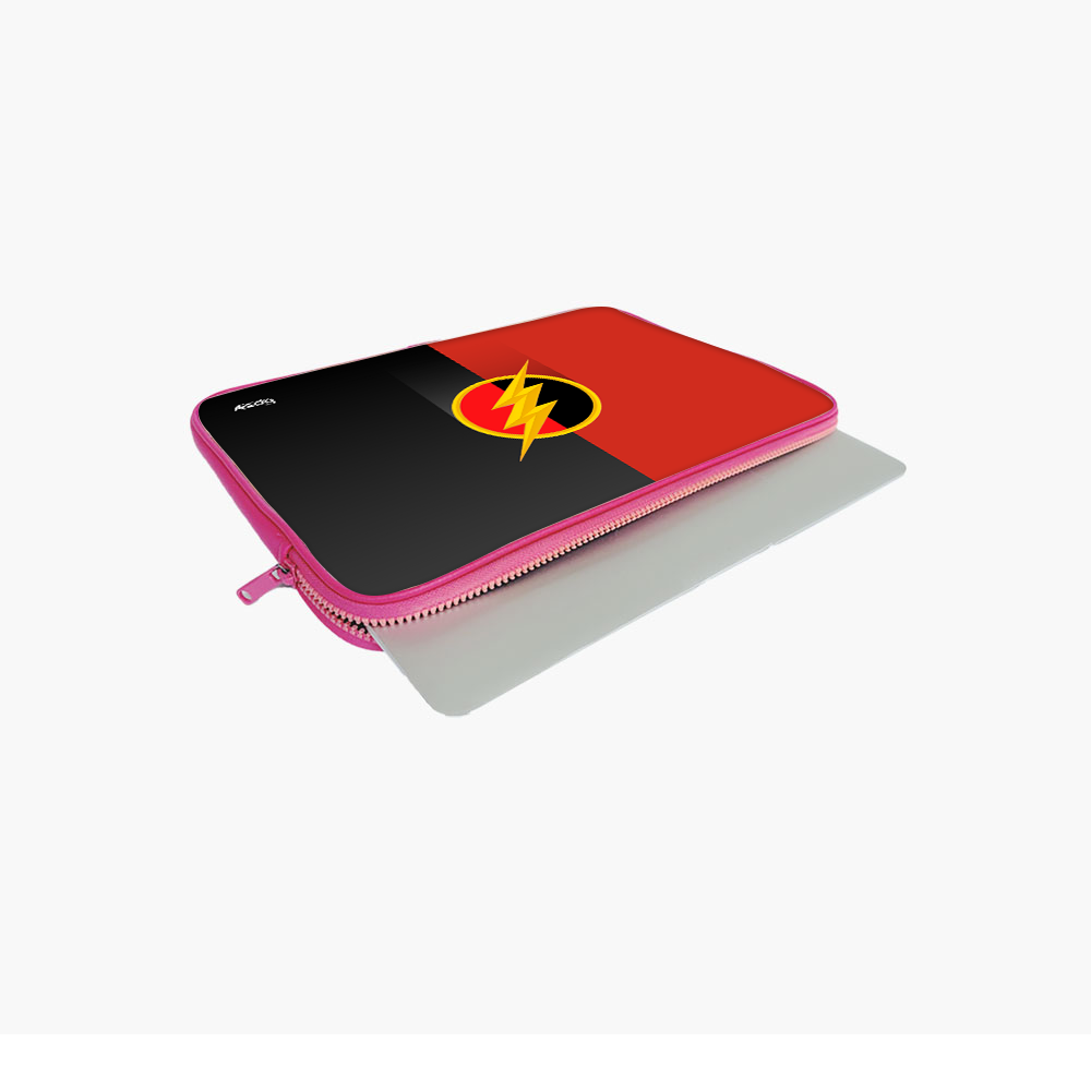 "FLASH - THE SYMBOL" -Laptop Sleeves:Bold Modern Design for Every Size