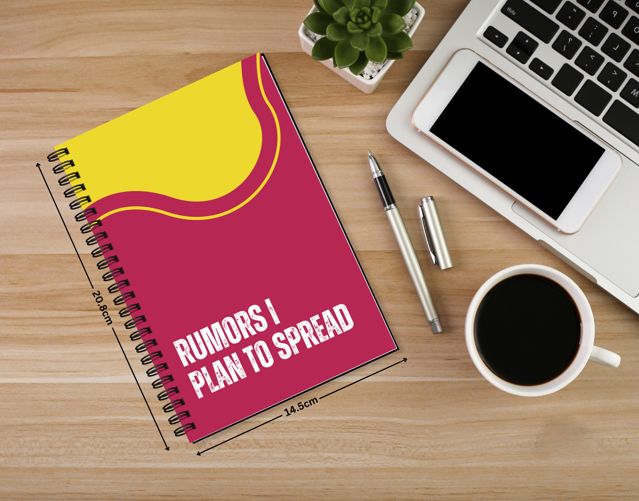 "RUMORS I PLAN TO SPREAD" Elegant & Inspiring Diary for Daily Reflection