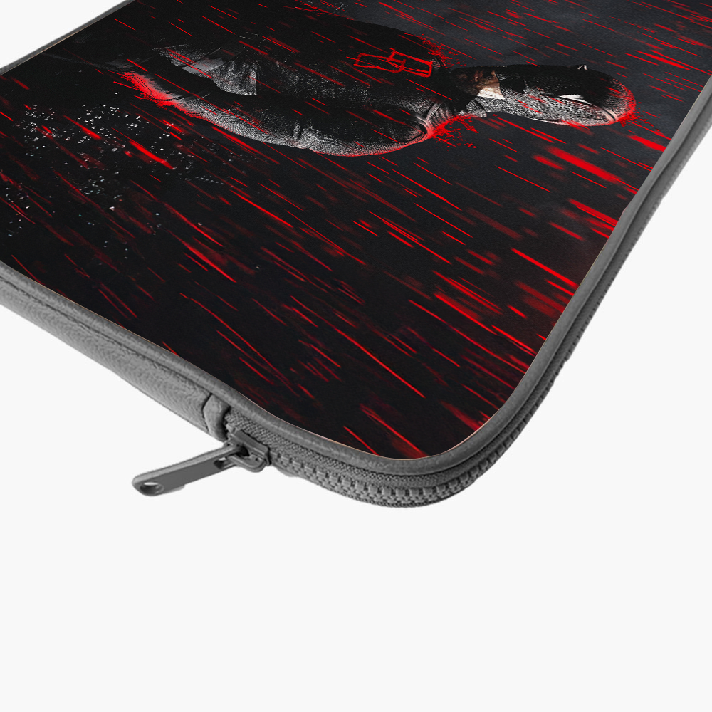 "DARE DEVIL - BLOOD RAIN" -Laptop Sleeves:Bold Modern Design for Every Size