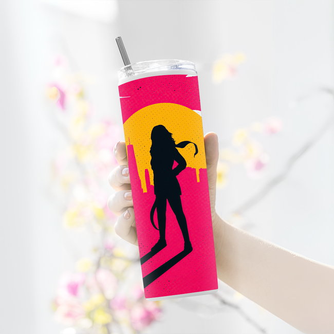 "331 KAMALA KHAN" Tumbler with Metal Straw