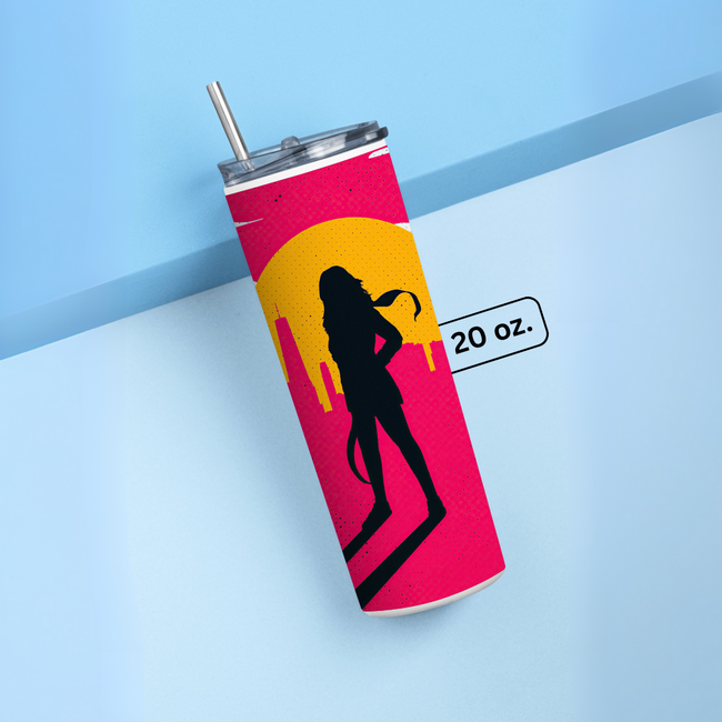 "331 KAMALA KHAN" Tumbler with Metal Straw
