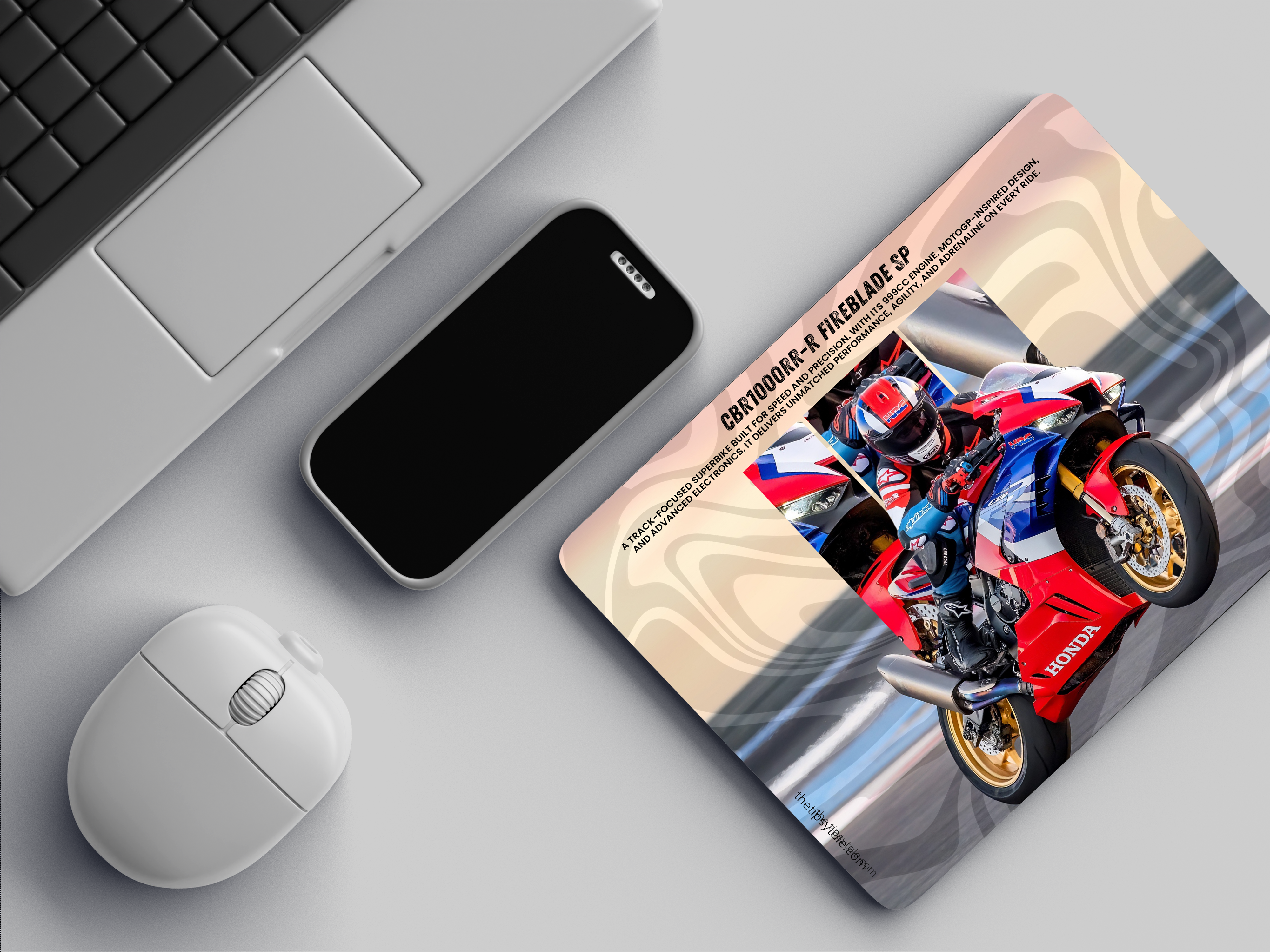 "HONDA - CBR" Mousepad Enhance Your Workspace with Style