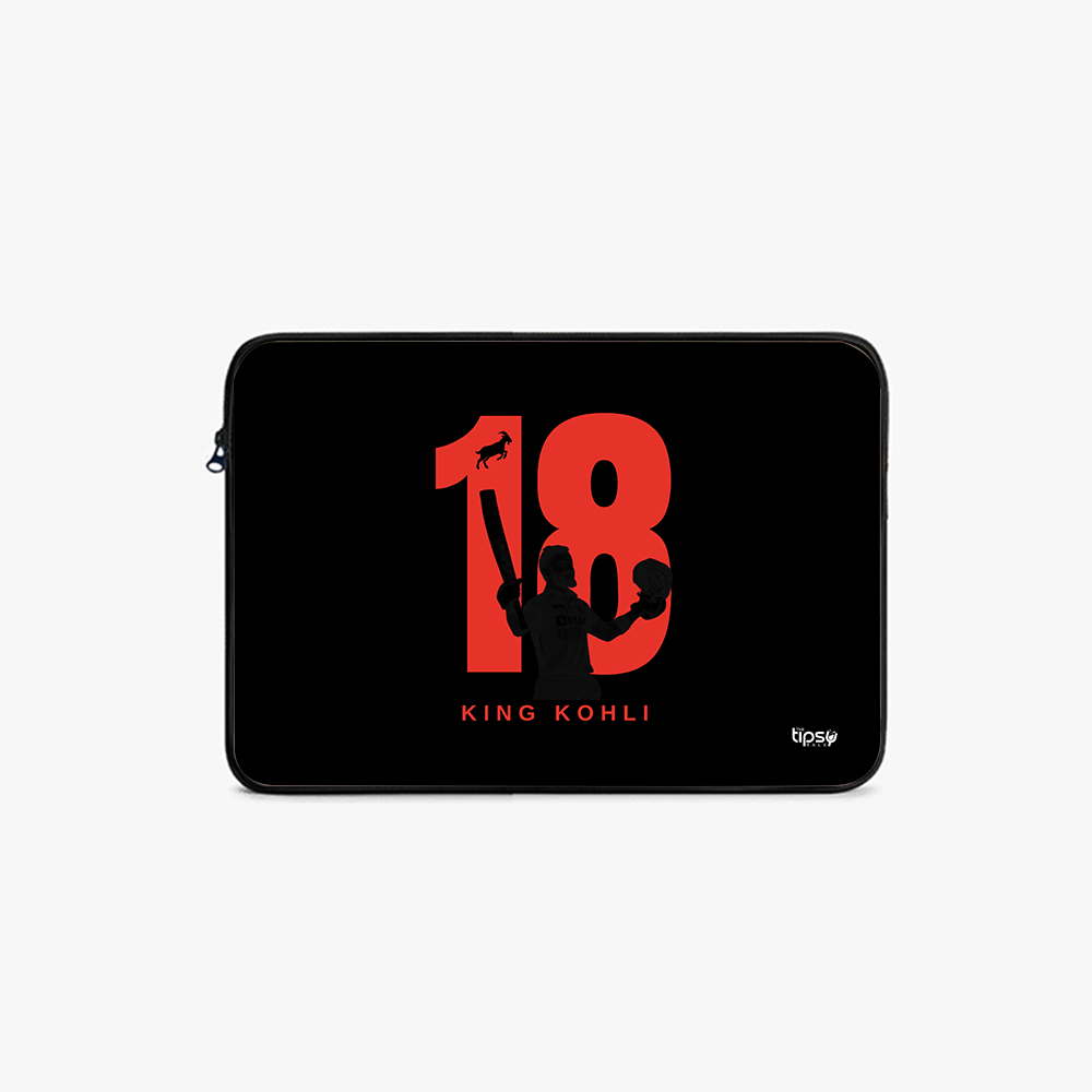 "VIRAT KOHLI - CRICKET FAN BASE" -Laptop Sleeves:Bold Modern Design for Every Size