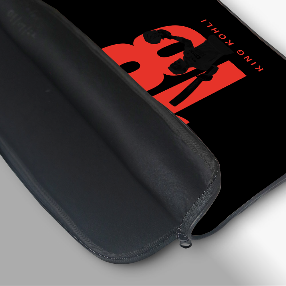 "VIRAT KOHLI - CRICKET FAN BASE" -Laptop Sleeves:Bold Modern Design for Every Size