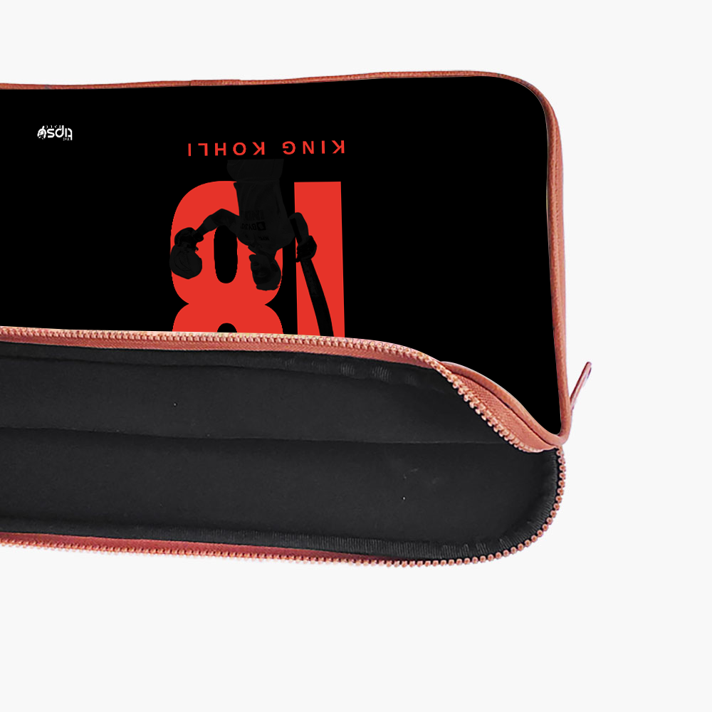 "VIRAT KOHLI - CRICKET FAN BASE" -Laptop Sleeves:Bold Modern Design for Every Size