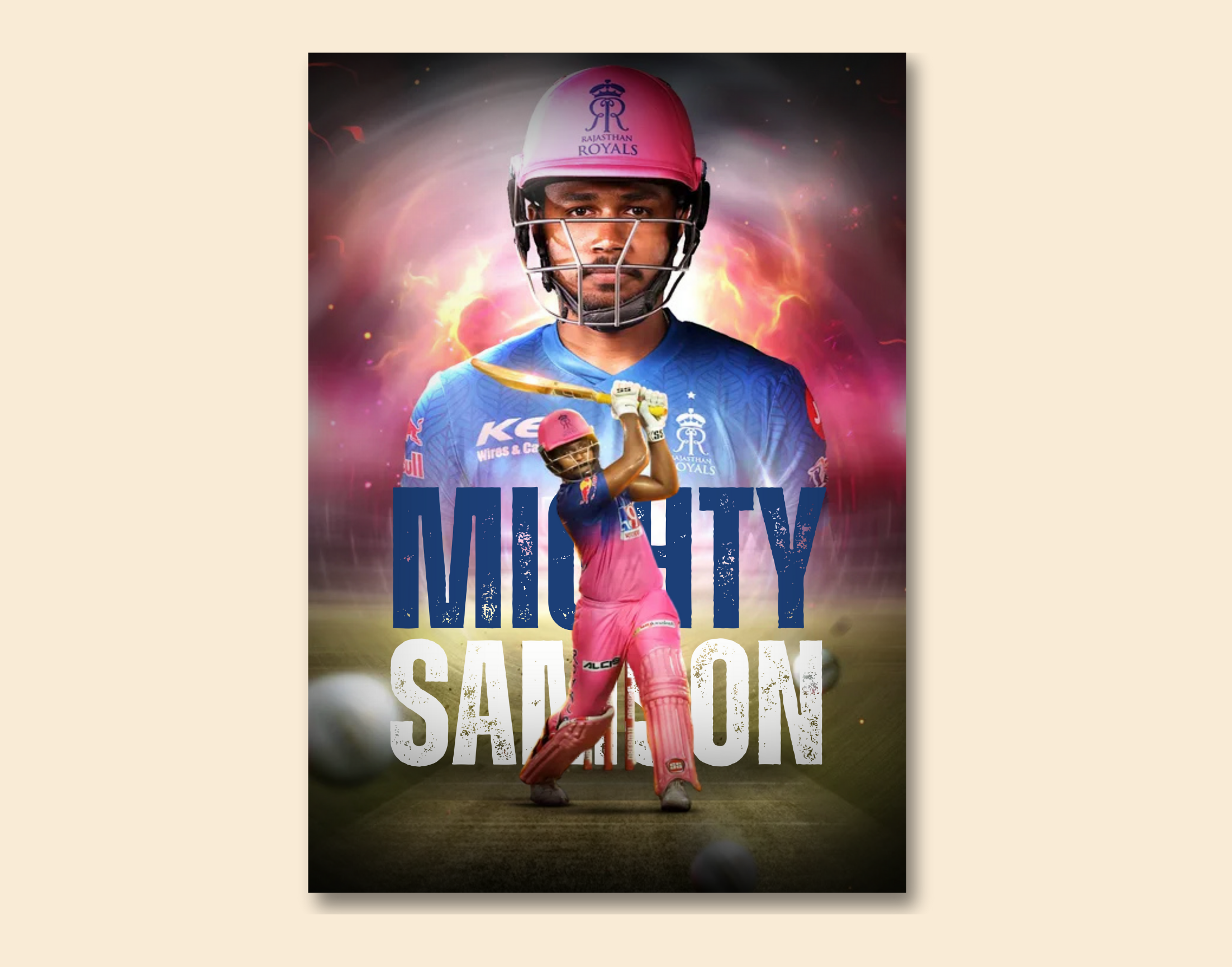 "MIGHTY SAMSON:RR"- Shiny & Sturdy Metallic Poster Art That Pops & Sticks