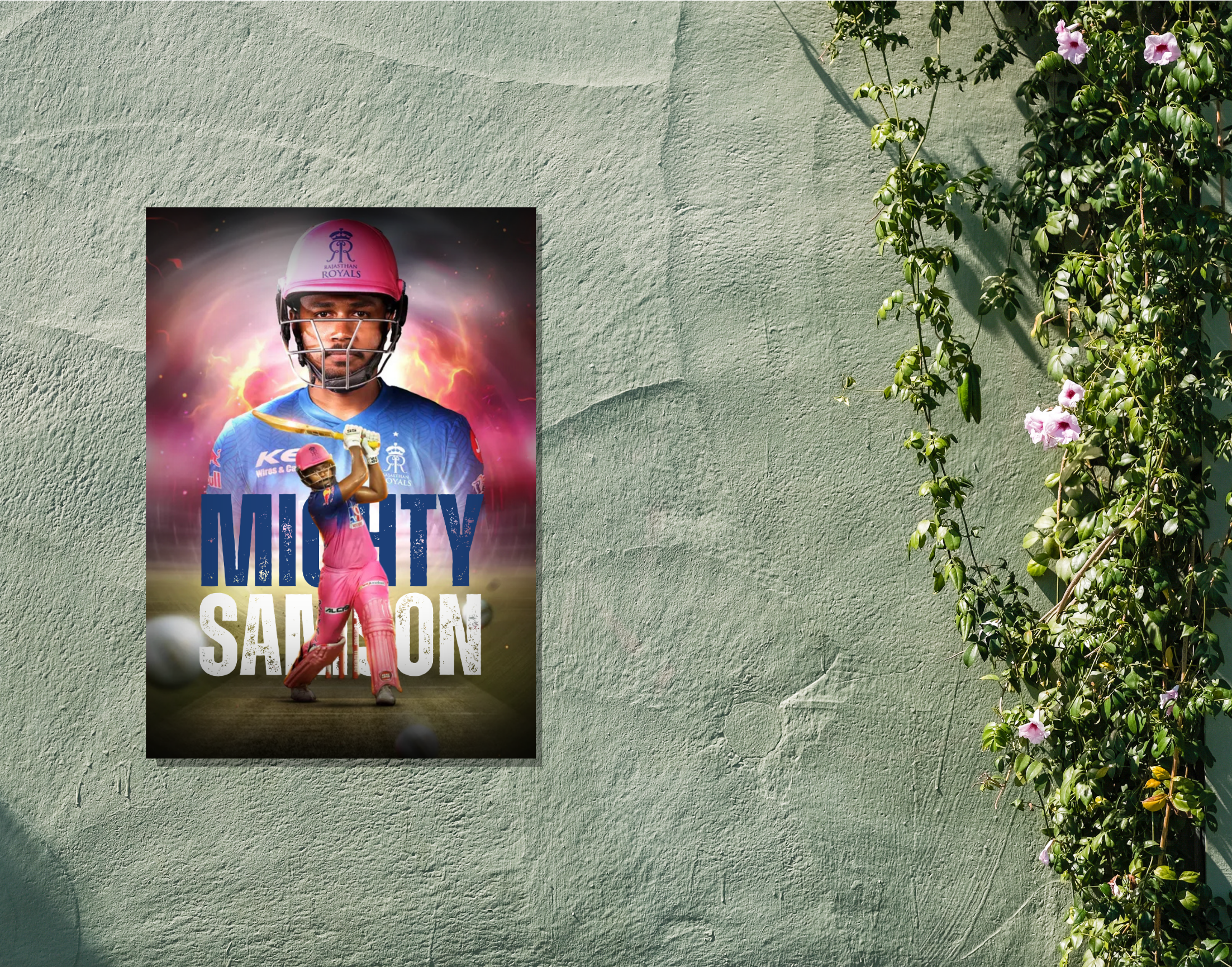 "MIGHTY SAMSON:RR"- Shiny & Sturdy Metallic Poster Art That Pops & Sticks