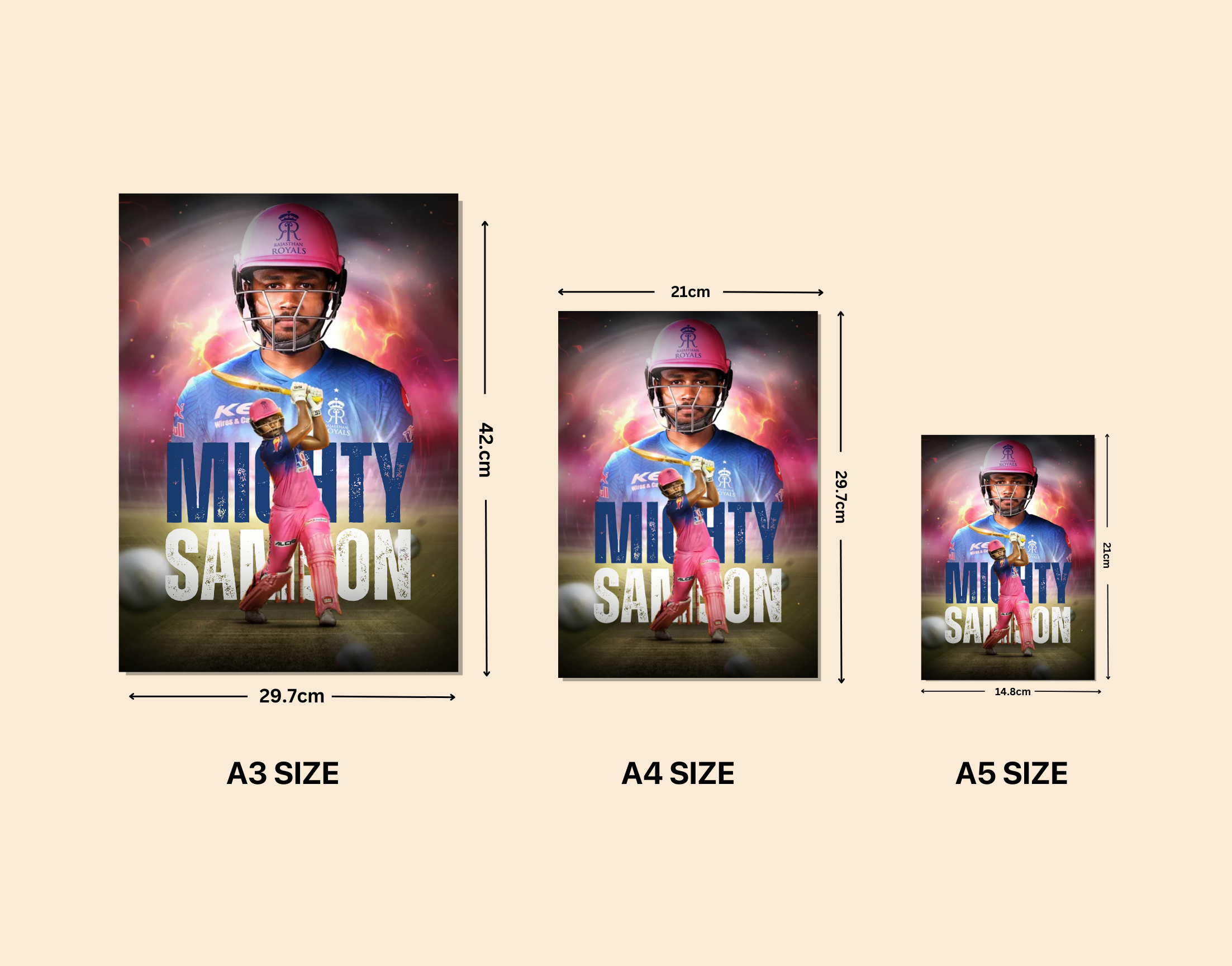 "MIGHTY SAMSON:RR"- Shiny & Sturdy Metallic Poster Art That Pops & Sticks