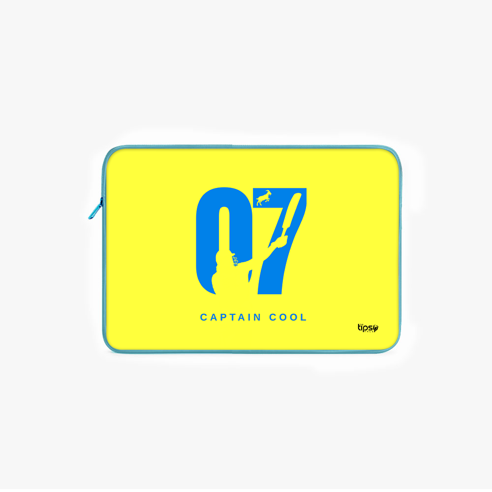 "M S DHONI - CRICKET FAN BASE" -Laptop Sleeves:Bold Modern Design for Every Size