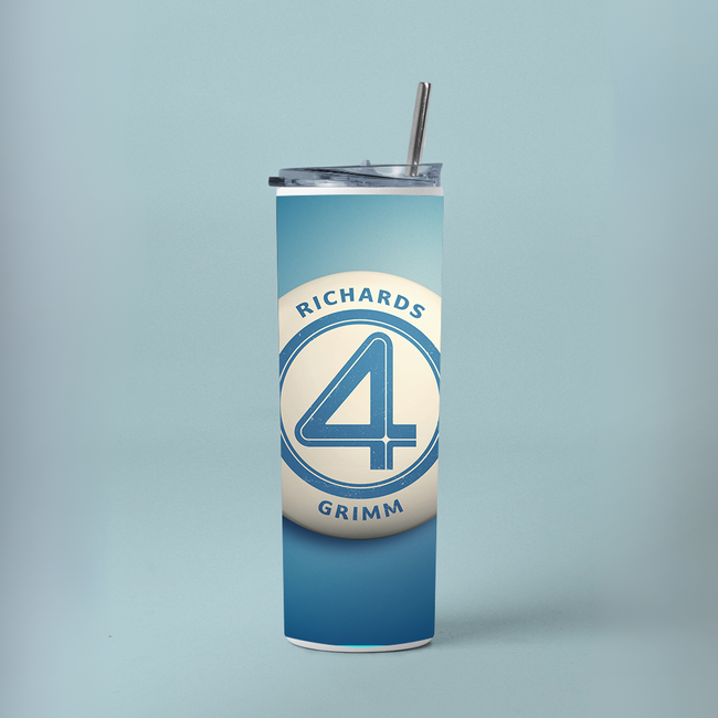 "FANTASTIC FOUR" Tumbler with Metal Straw