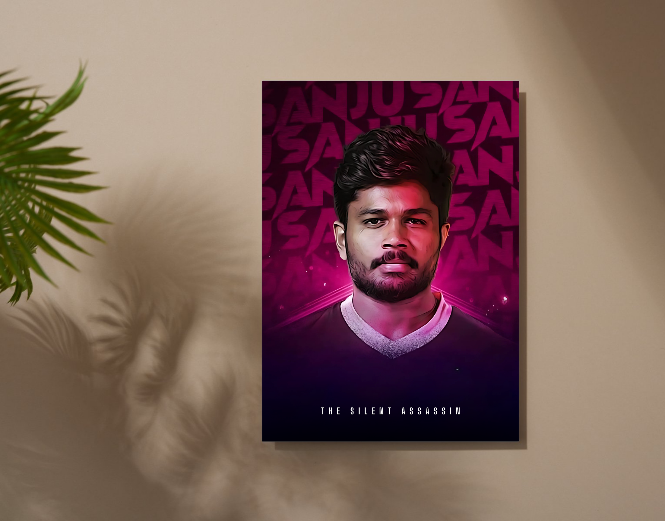"SANJU SAMSON"- Shiny & Sturdy Metallic Poster Art That Pops & Sticks