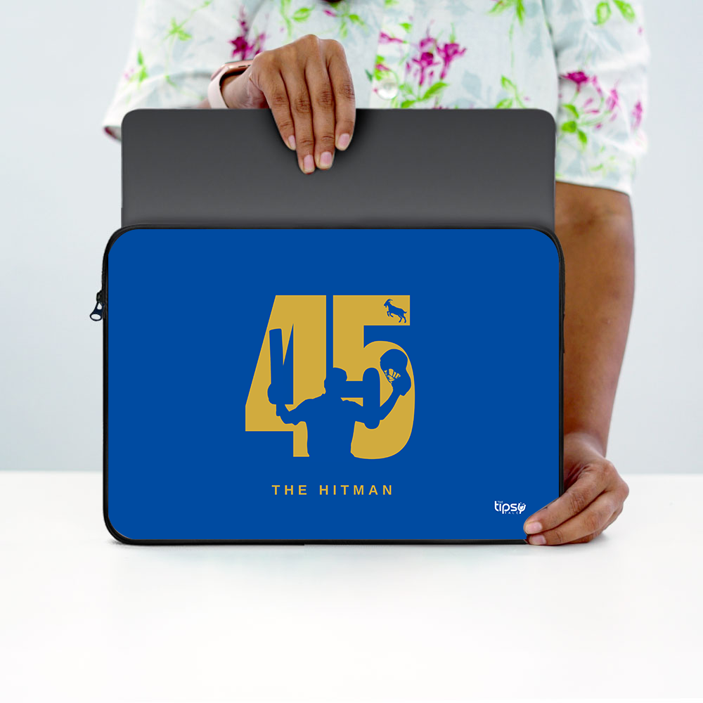 "ROHIT SHARMA - CRICKET FAN BASE" -Laptop Sleeves:Bold Modern Design for Every Size