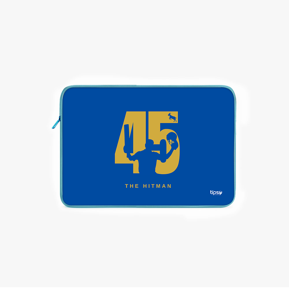 "ROHIT SHARMA - CRICKET FAN BASE" -Laptop Sleeves:Bold Modern Design for Every Size
