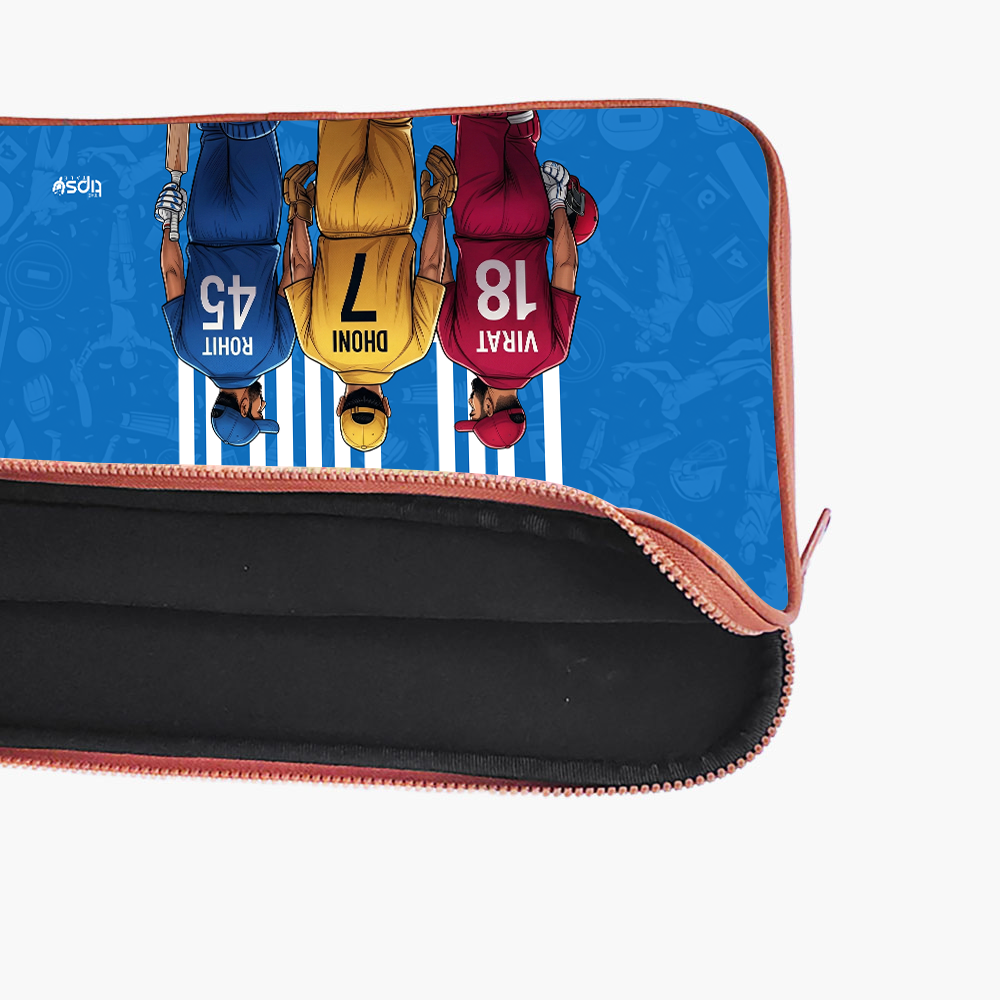 "THE BIG 3 - CRICKET FANDOM" -Laptop Sleeves:Bold Modern Design for Every Size