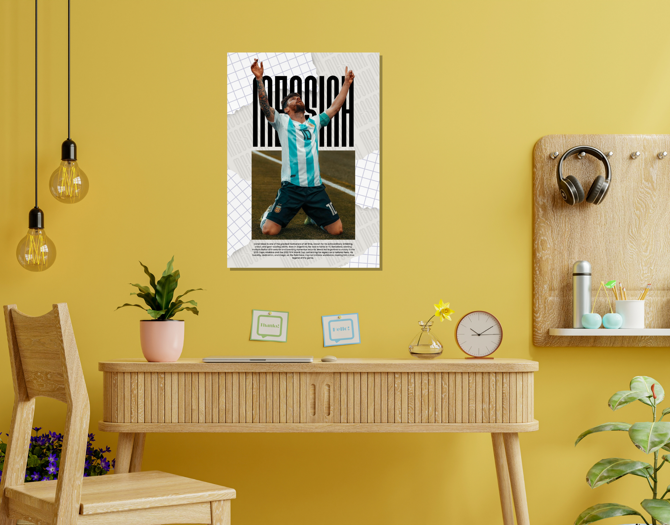 "MESSIAH:ARGENTINA"- Shiny & Sturdy Metallic Poster Art That Pops & Sticks