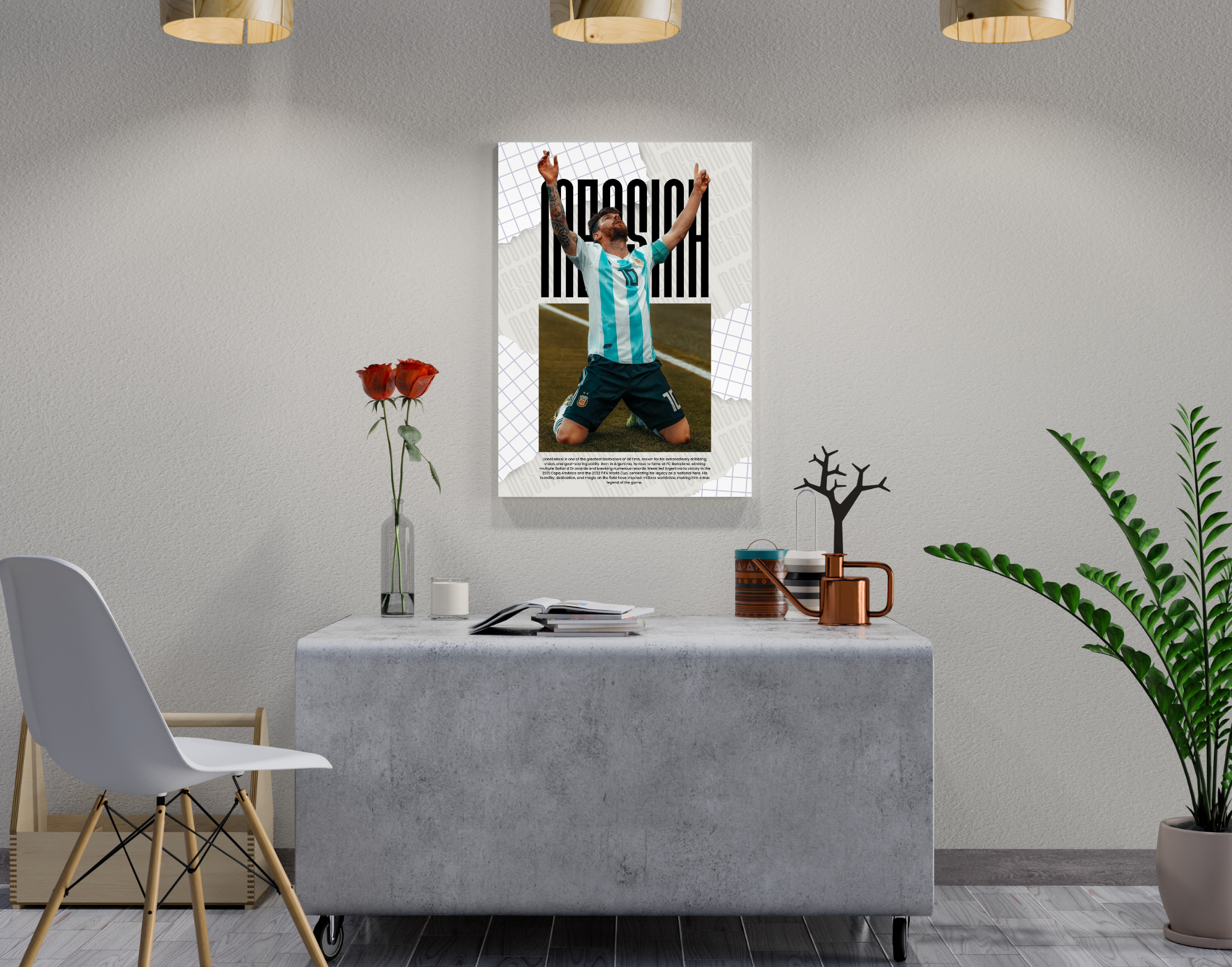 "MESSIAH:ARGENTINA"- Shiny & Sturdy Metallic Poster Art That Pops & Sticks