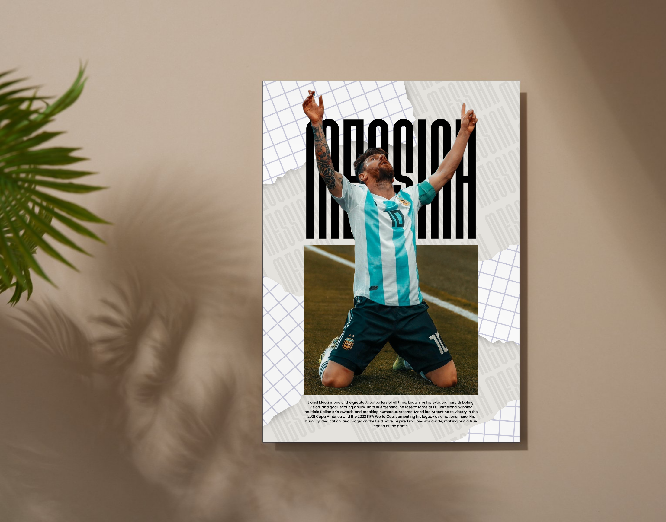 "MESSIAH:ARGENTINA"- Shiny & Sturdy Metallic Poster Art That Pops & Sticks