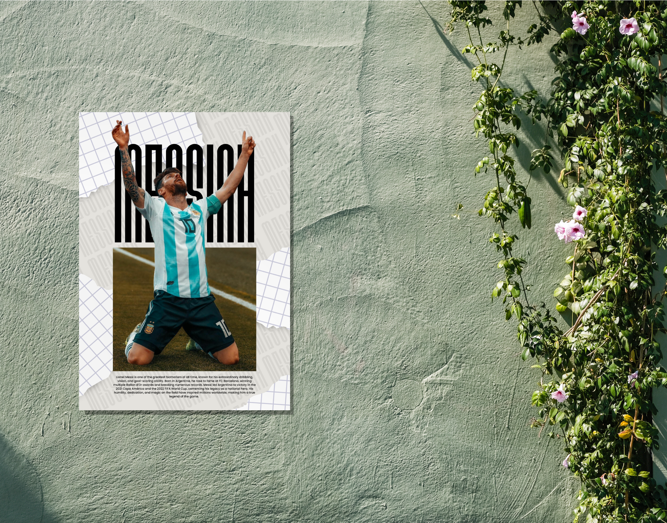 "MESSIAH:ARGENTINA"- Shiny & Sturdy Metallic Poster Art That Pops & Sticks