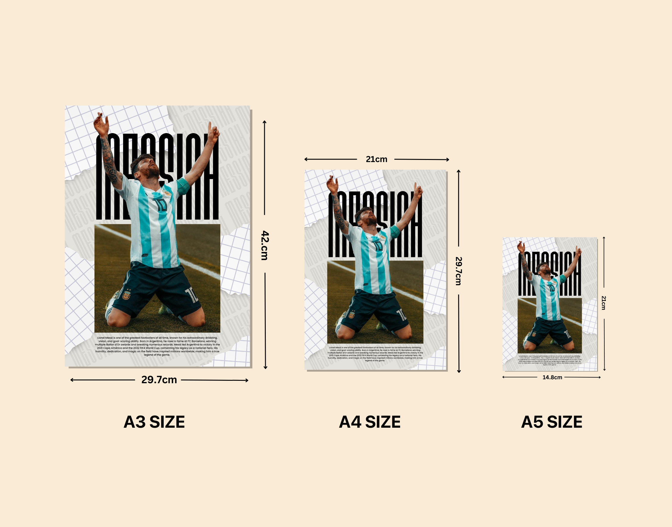 "MESSIAH:ARGENTINA"- Shiny & Sturdy Metallic Poster Art That Pops & Sticks