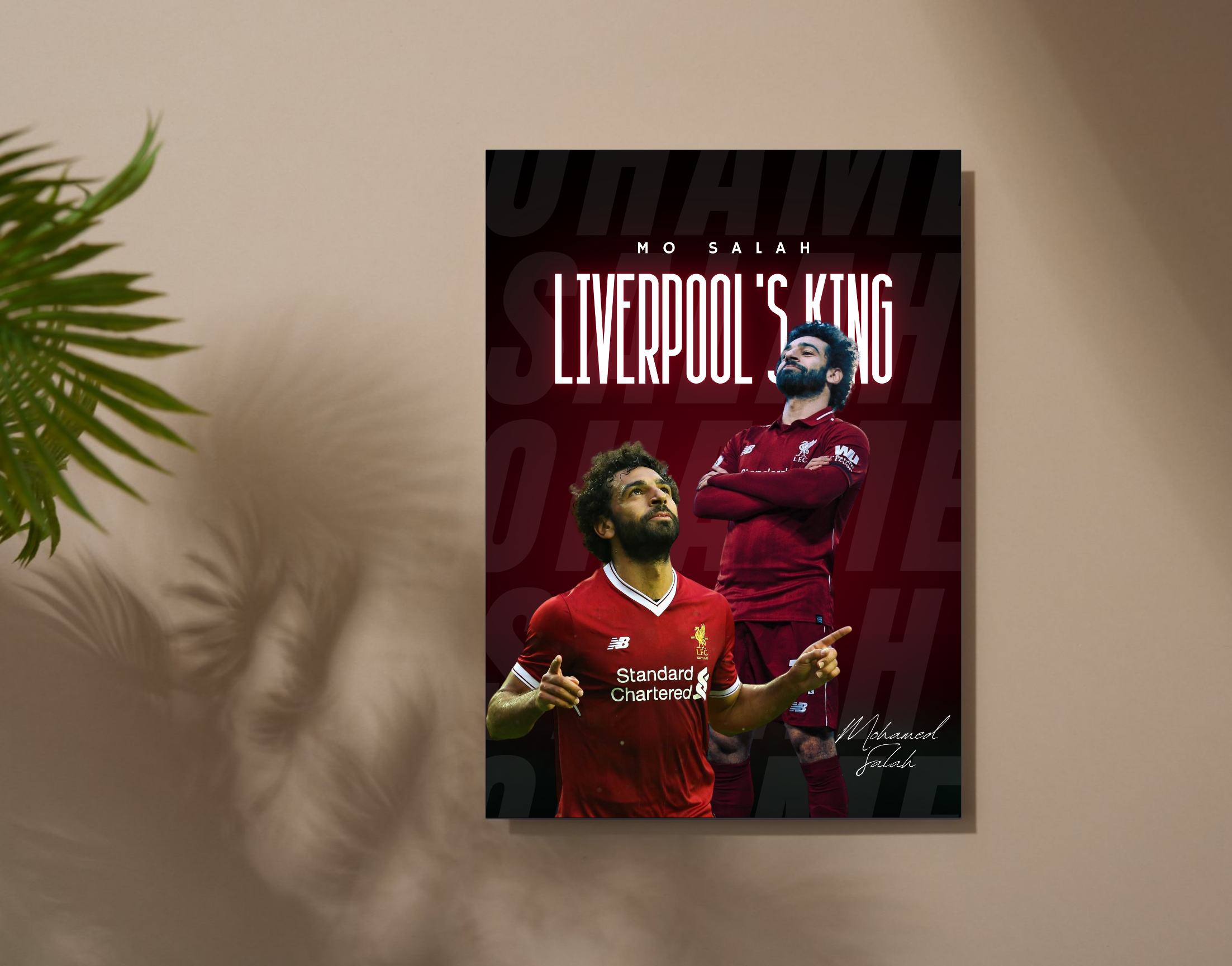 "MOHAMMED SALAH: LIVERPOOL"- Shiny & Sturdy Metallic Poster Art That Pops & Sticks