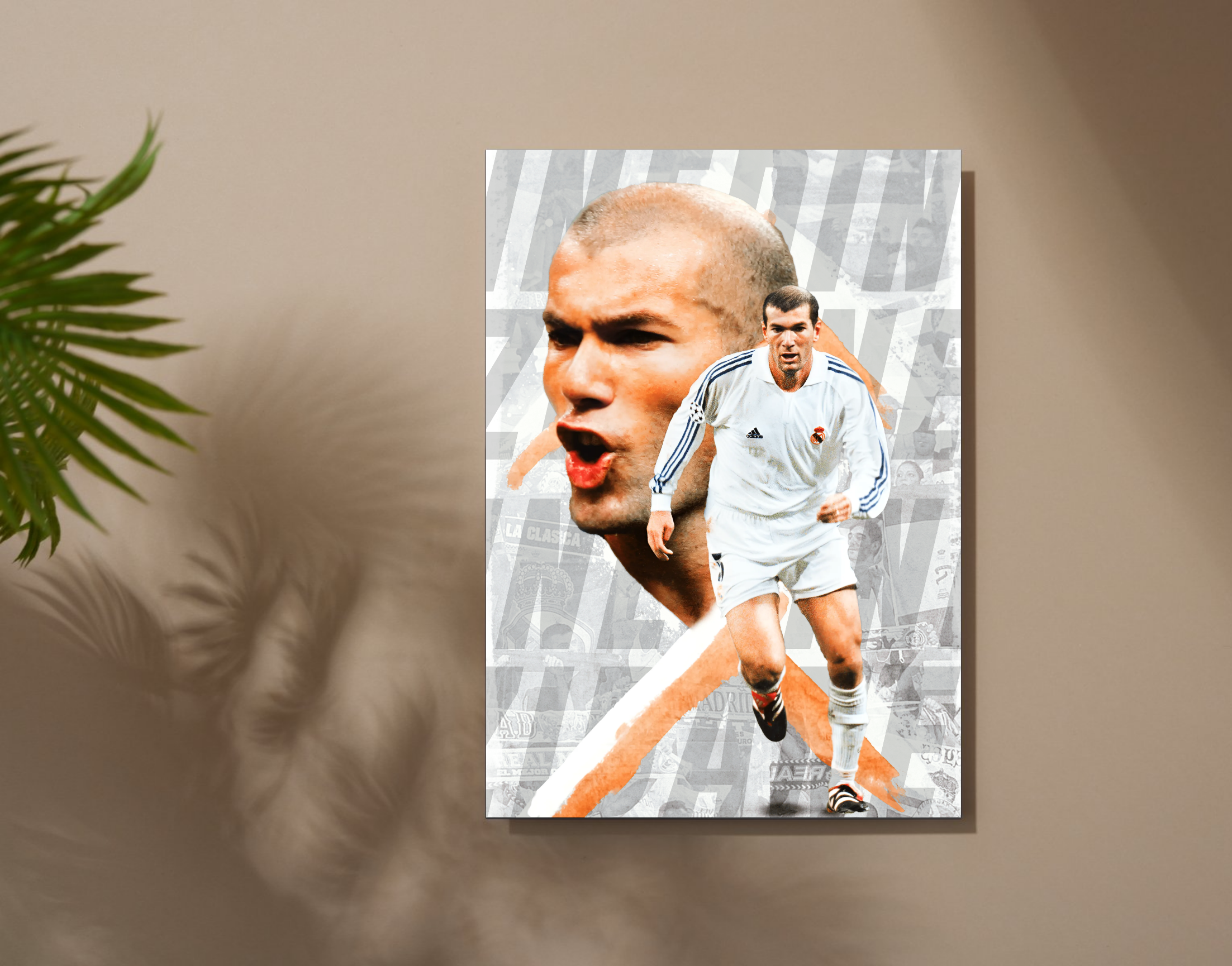 "Zinedine Zidane: Real Madrid"- Shiny & Sturdy Metallic Poster Art That Pops & Sticks