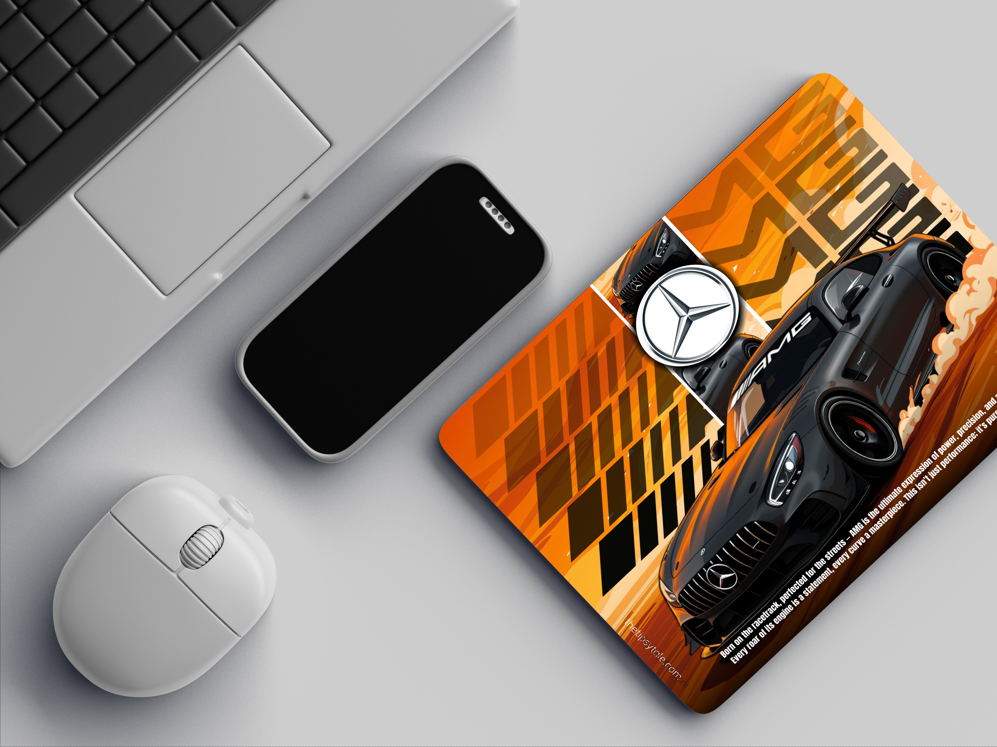 "MERCEDES-AMG - THE PURE DOMINANCE" Mousepad Enhance Your Workspace with Style