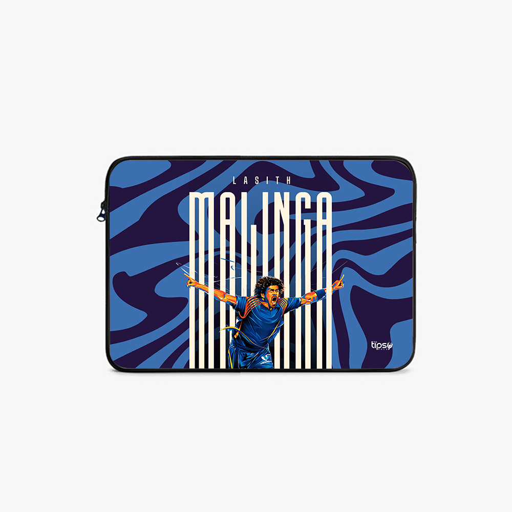 "LASITH MALINGA - CRICKET FAN BASE " -Laptop Sleeves:Bold Modern Design for Every Size