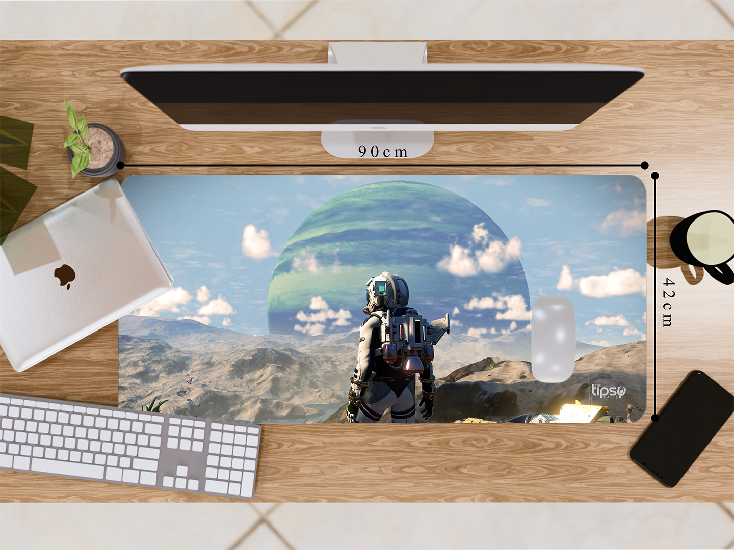 "In a New Planet: Space Edition" Gaming Mousepad Elevate Your Gaming Experience