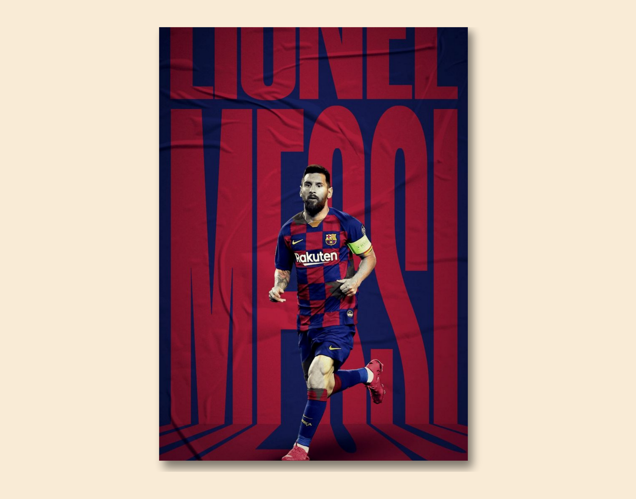 "LIONEL MESSI: THE LEGEND"- Shiny & Sturdy Metallic Poster Art That Pops & Sticks
