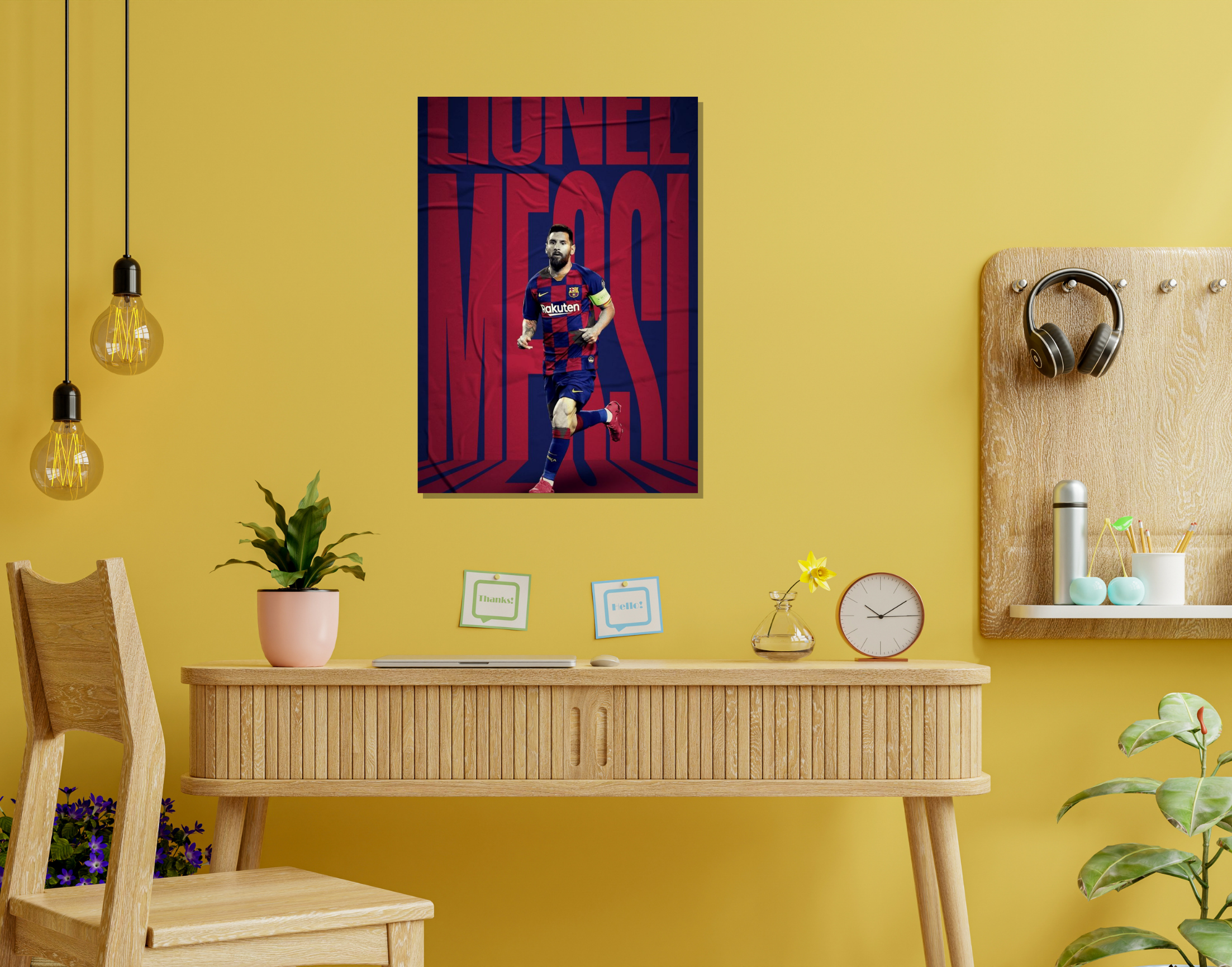 "LIONEL MESSI: THE LEGEND"- Shiny & Sturdy Metallic Poster Art That Pops & Sticks