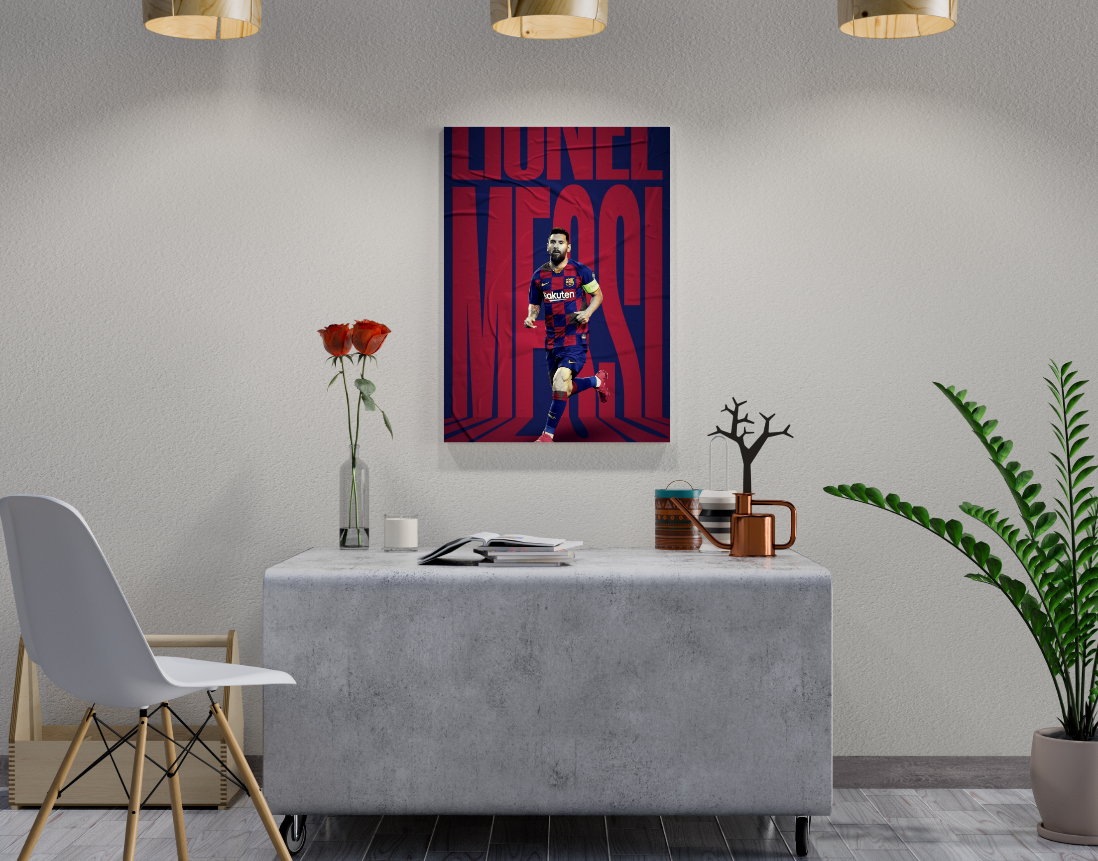 "LIONEL MESSI: THE LEGEND"- Shiny & Sturdy Metallic Poster Art That Pops & Sticks