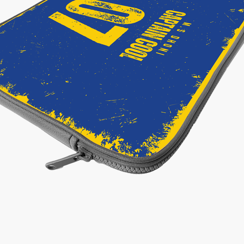 "COOLEST CAPTAIN EVER - DHONI - CRICKET FANBASE" -Laptop Sleeves:Bold Modern Design for Every Size