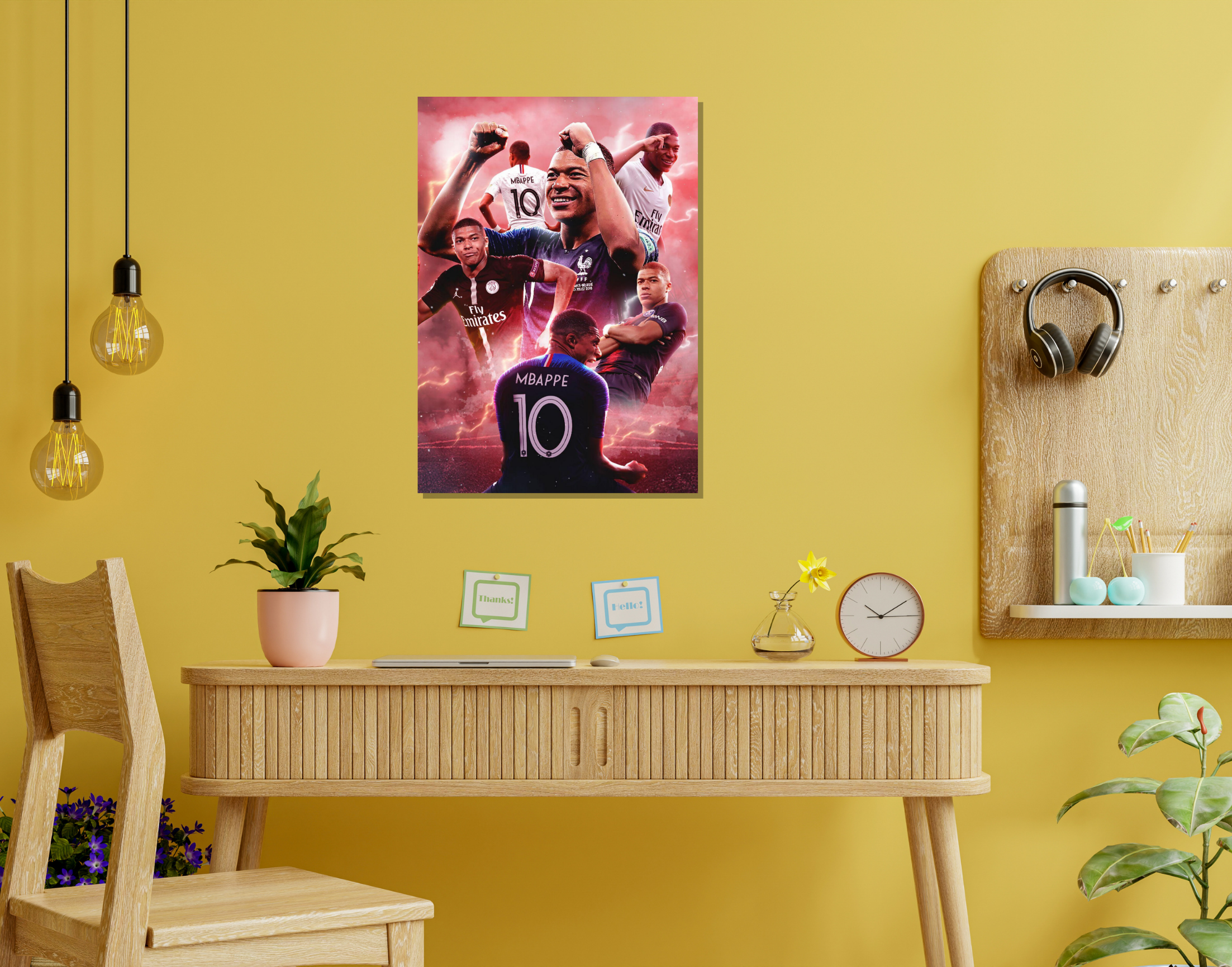 "Kylian Mbappé: france 10"- Shiny & Sturdy Metallic Poster Art That Pops & Sticks