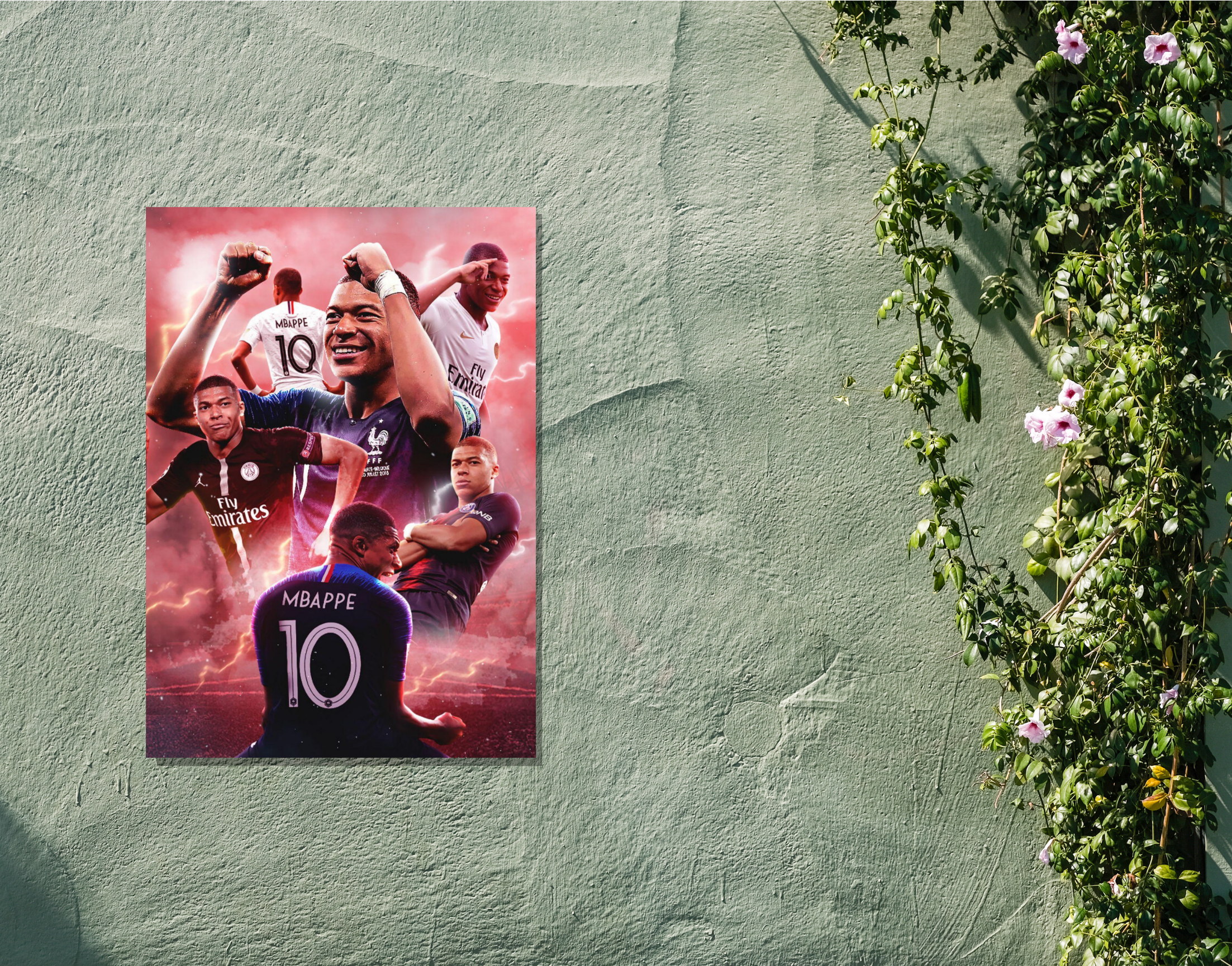"Kylian Mbappé: france 10"- Shiny & Sturdy Metallic Poster Art That Pops & Sticks