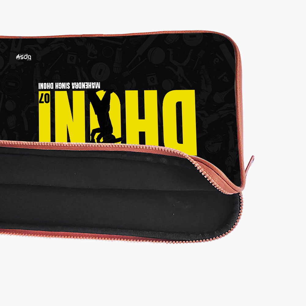 "DHONI - CRICKET FANDOM " -Laptop Sleeves:Bold Modern Design for Every Size