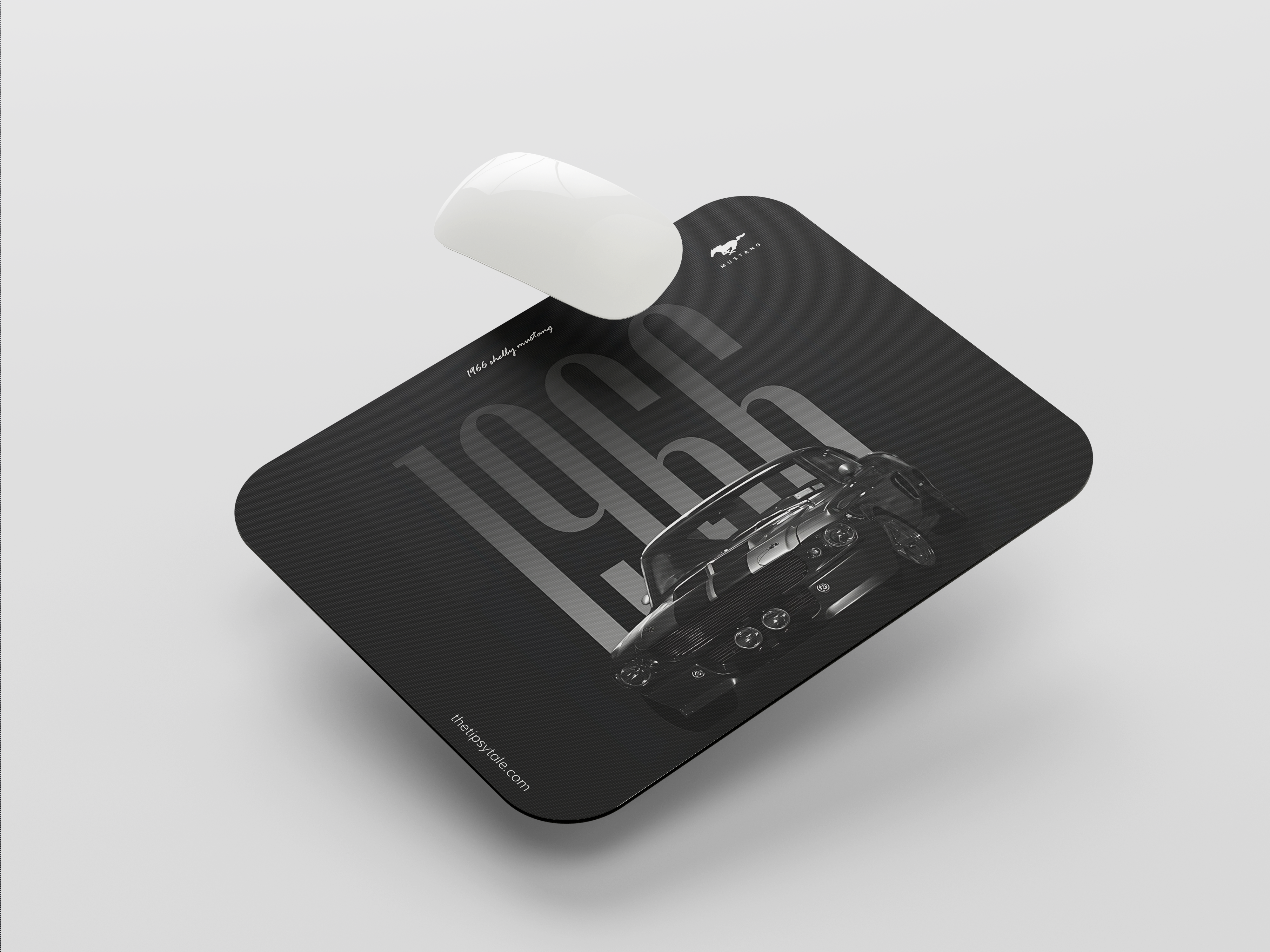 "THE VINTAGE MUSTANG - SHELBY 1966" Mousepad Enhance Your Workspace with Style