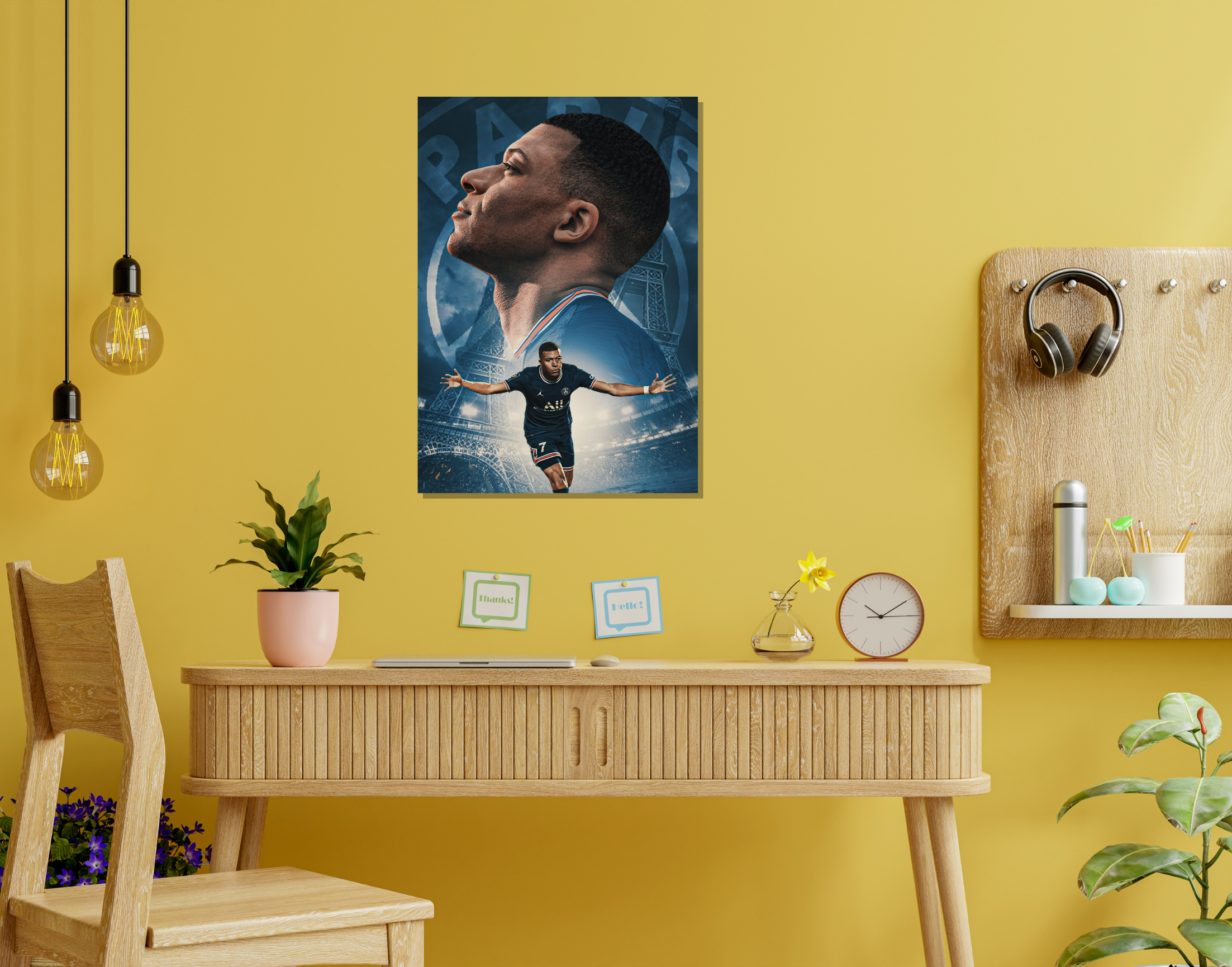 "Kylian Mbappé: Paris"- Shiny & Sturdy Metallic Poster Art That Pops & Sticks